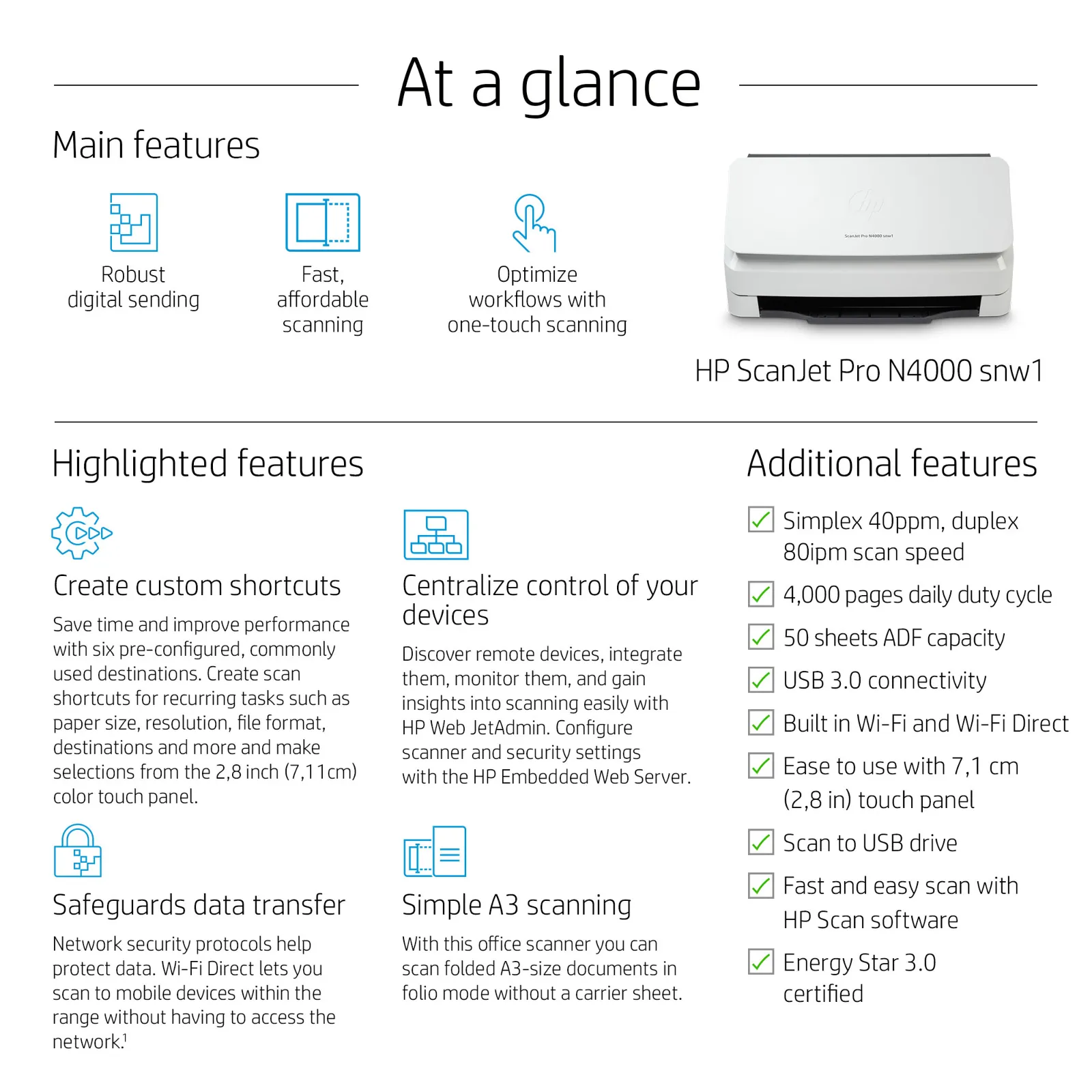HP ScanJet Pro N4000 snw1