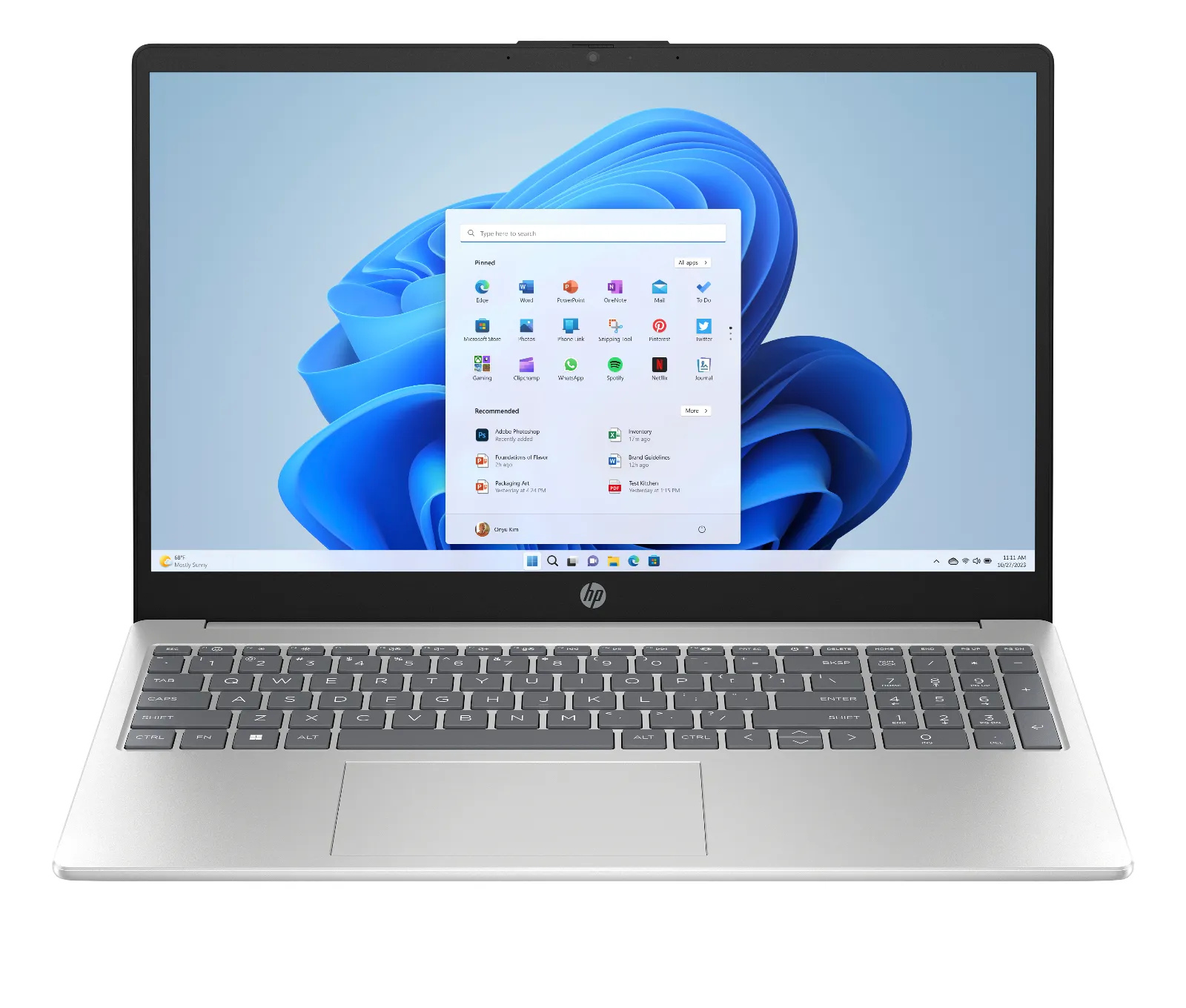 HP Laptop 15-fd1265TU, front view