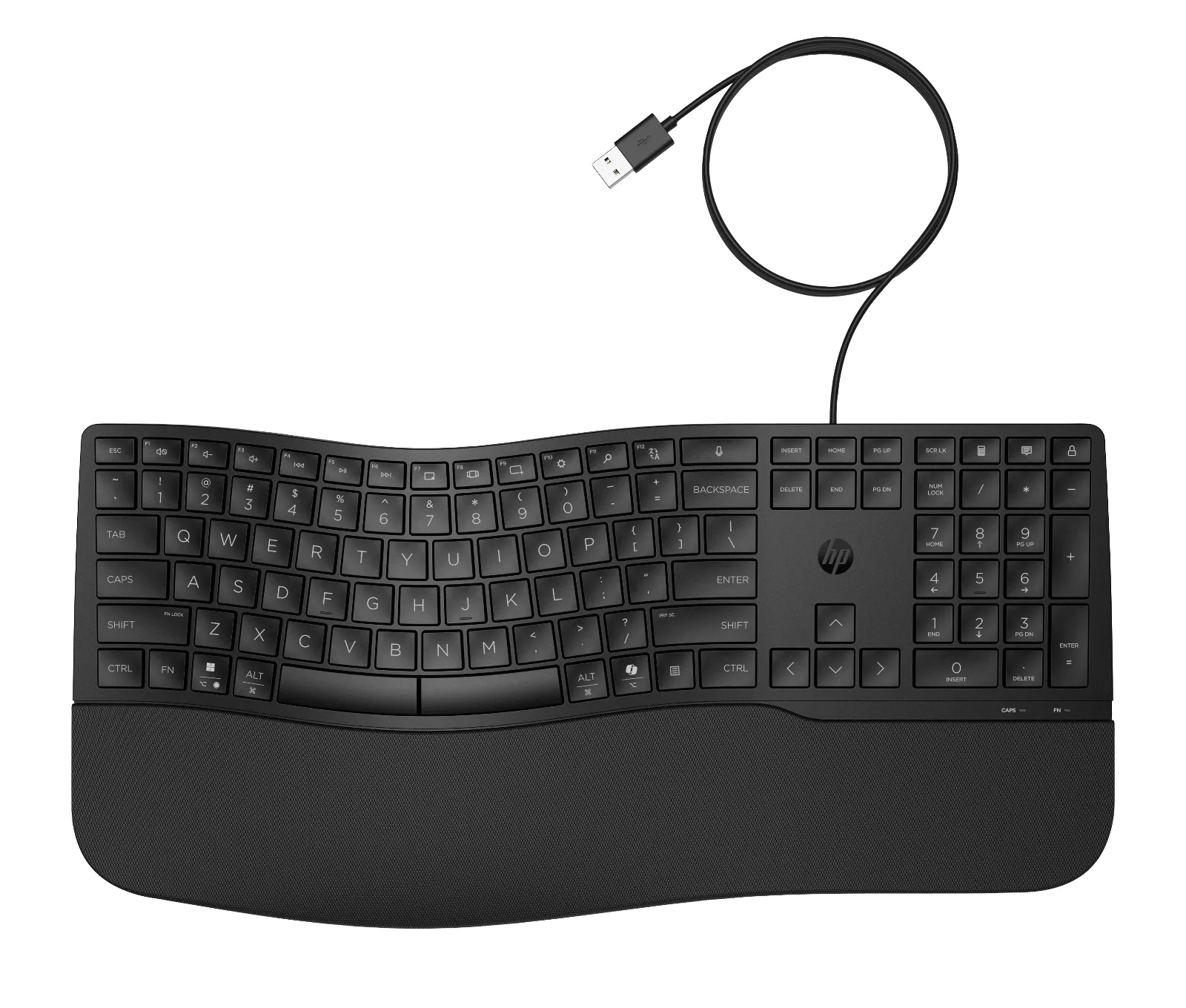 HP 480 Comfort Wired Keyboard, top view