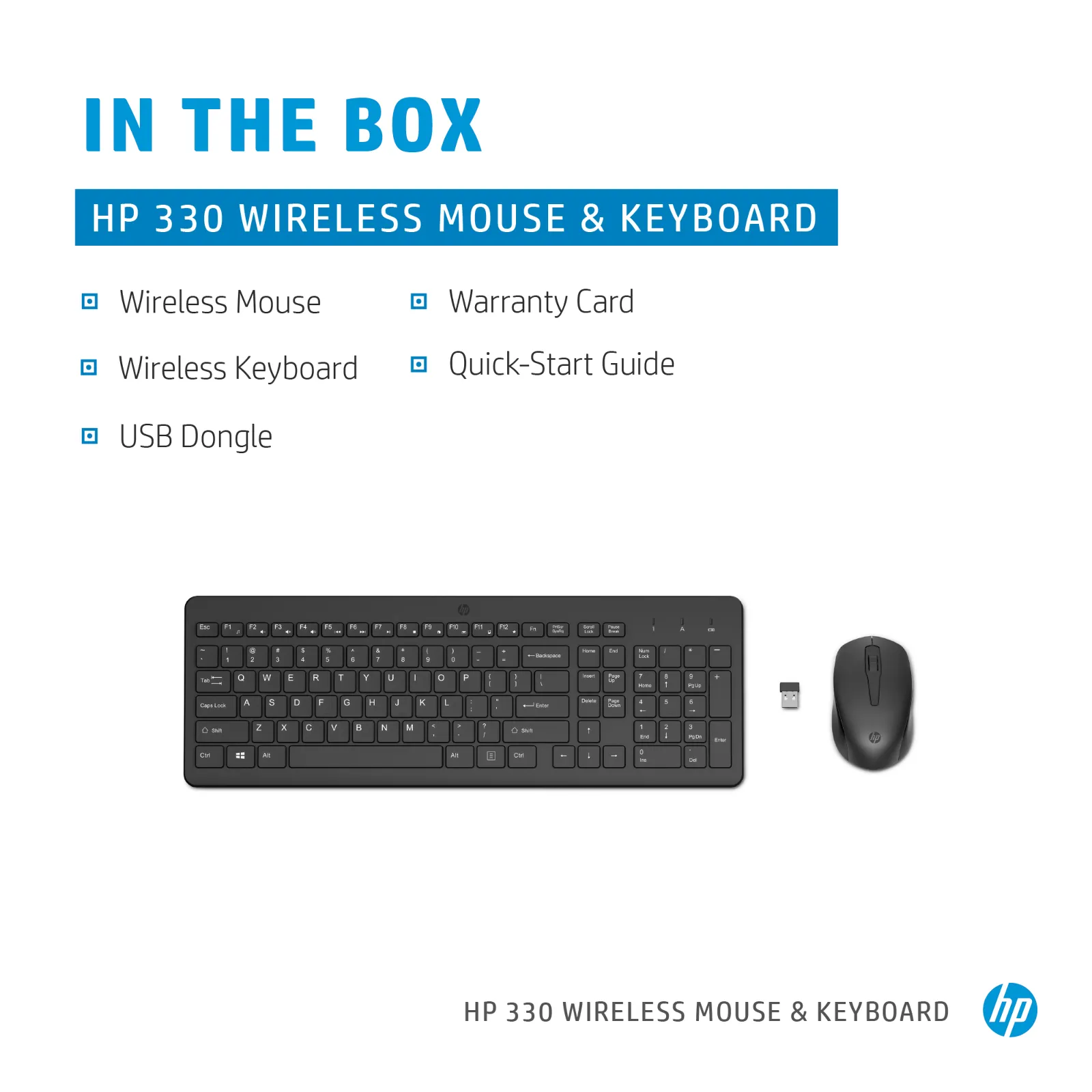 HP 300 Wireless Mouse and Combination keyboard