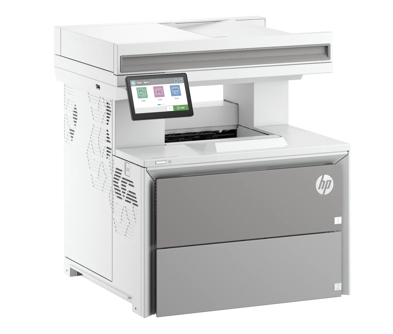 HP LaserJet Enterprise MFP 5601dn Printer, right side view