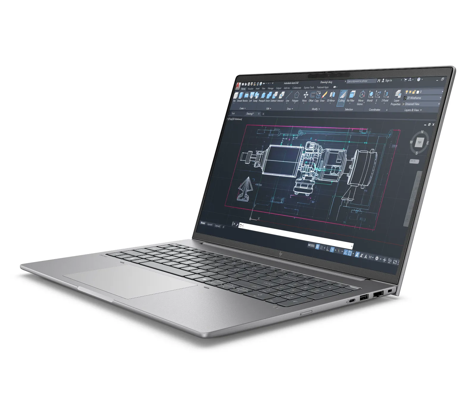 HP ZBook 8 G1i 16 inch Mobile Workstation PC, left side view