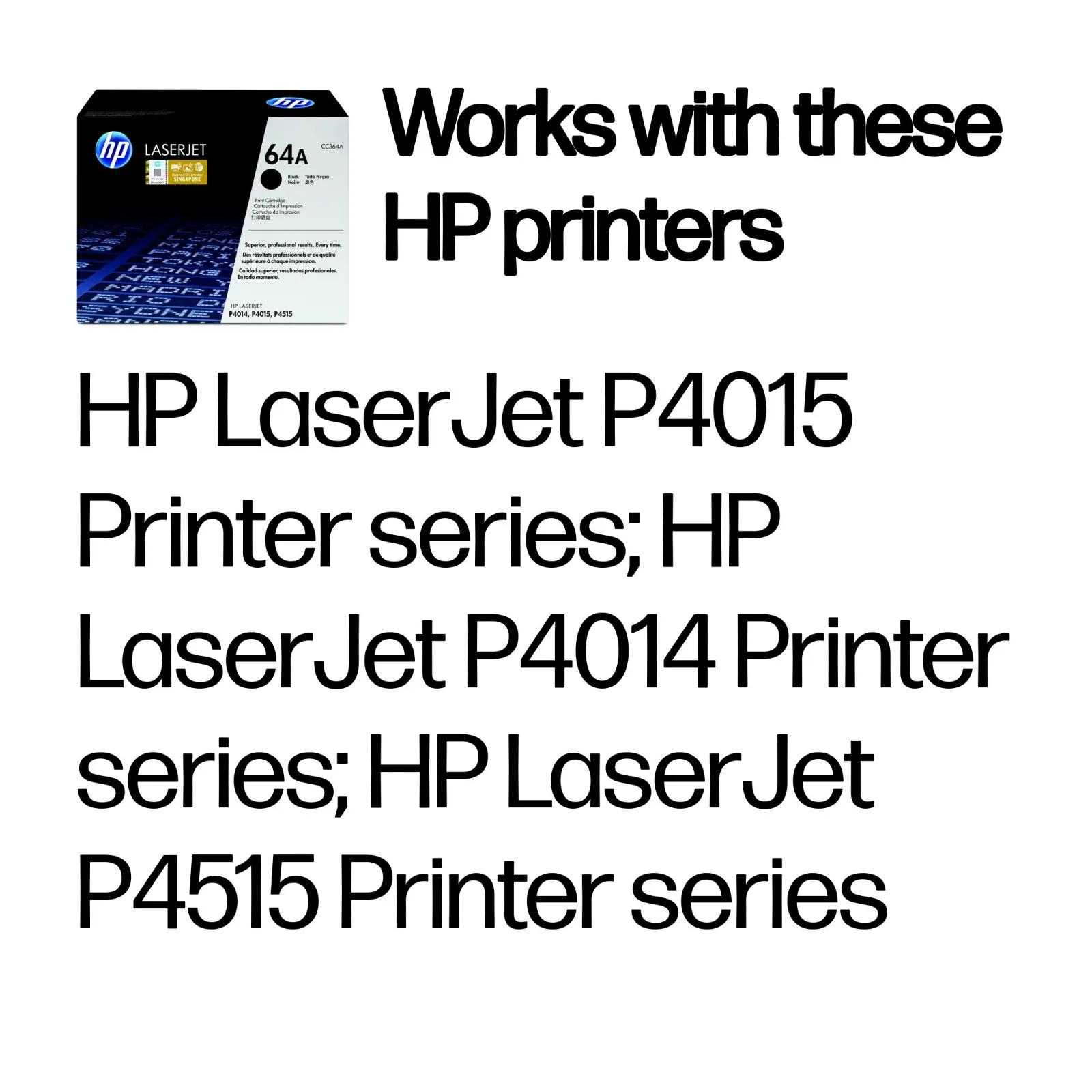 HP 64A Black Original LaserJet toner cartridge