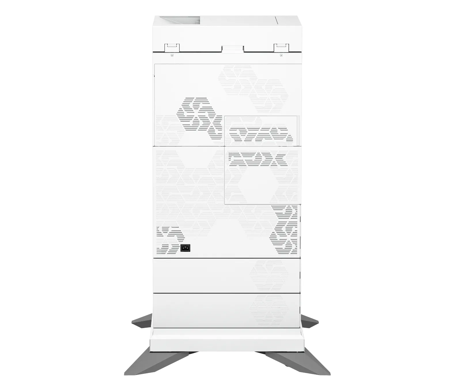 HP Color LaserJet Enterprise Flow MFP 6800zfsw Printer, rear view