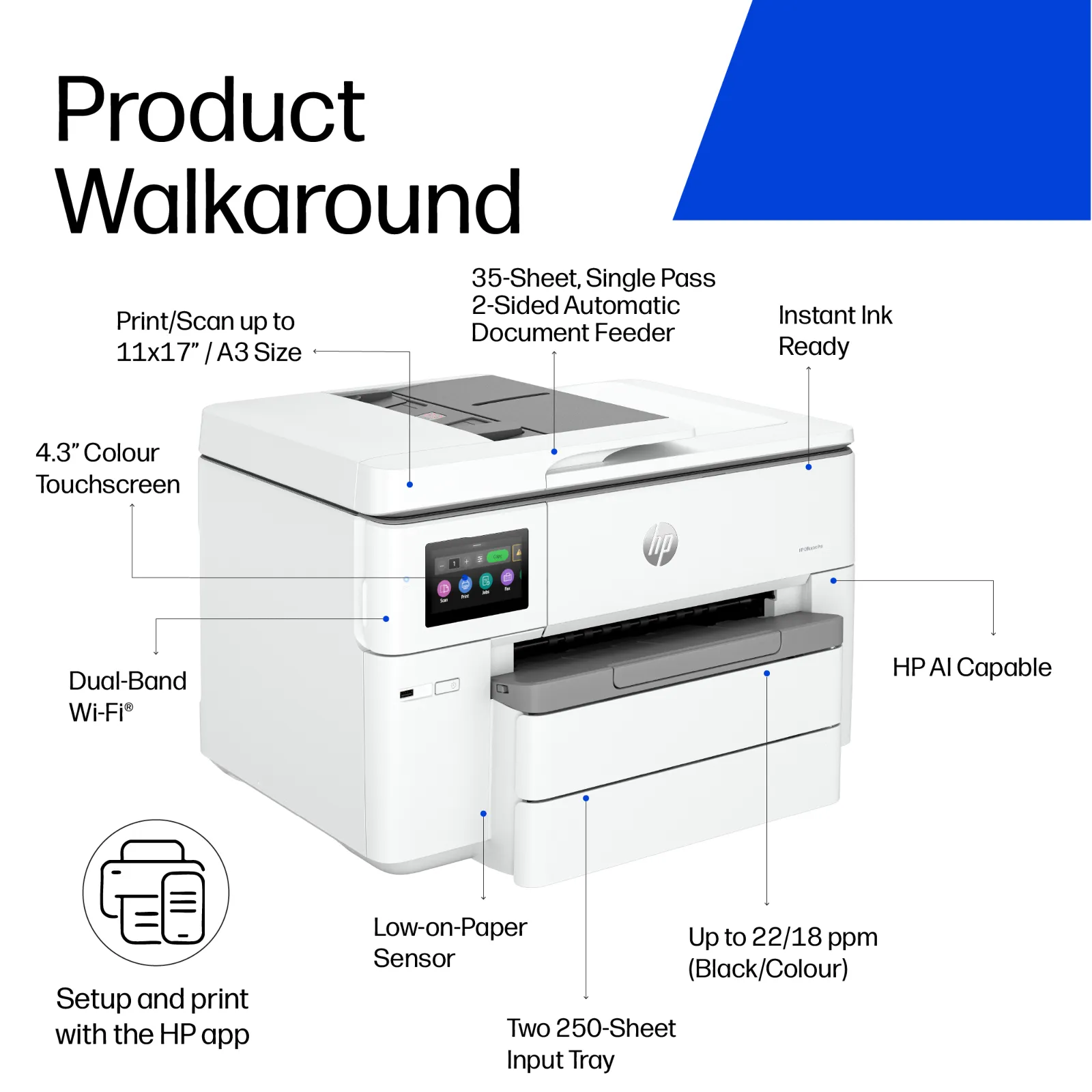 HP OfficeJet Pro 9730e WF AiO Printer