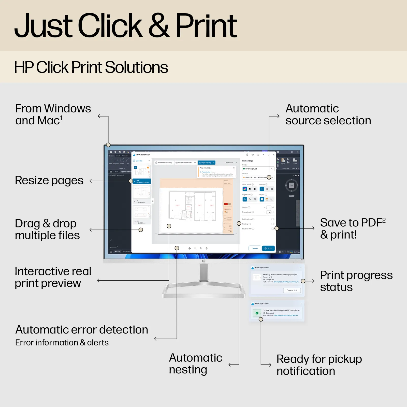 HP Designjet T650 24-in Printer large format printer