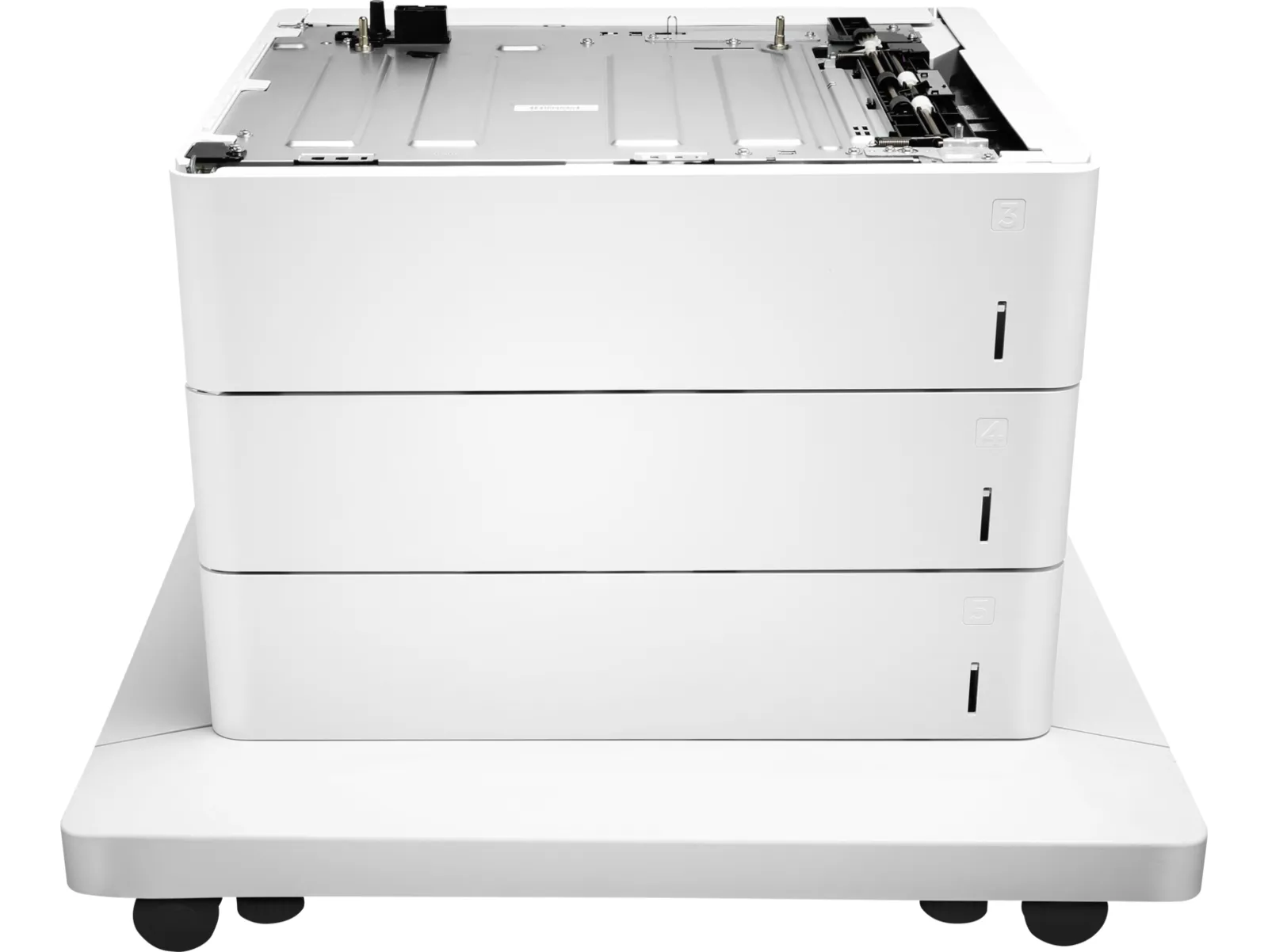 HP Color LaserJet 3x550-sheet Feeder and Stand, front view