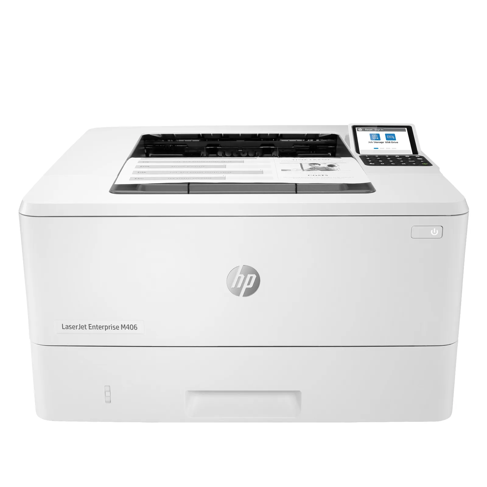 HP LaserJet Enterprise M406dn, front view