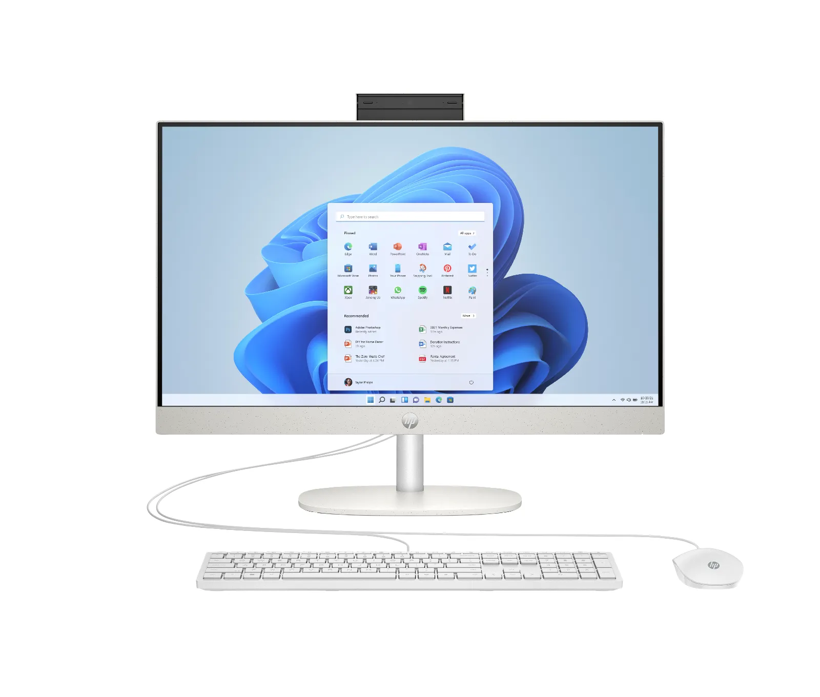 HP 23.8 inch All-in-One 24-cr1001a PC, front view