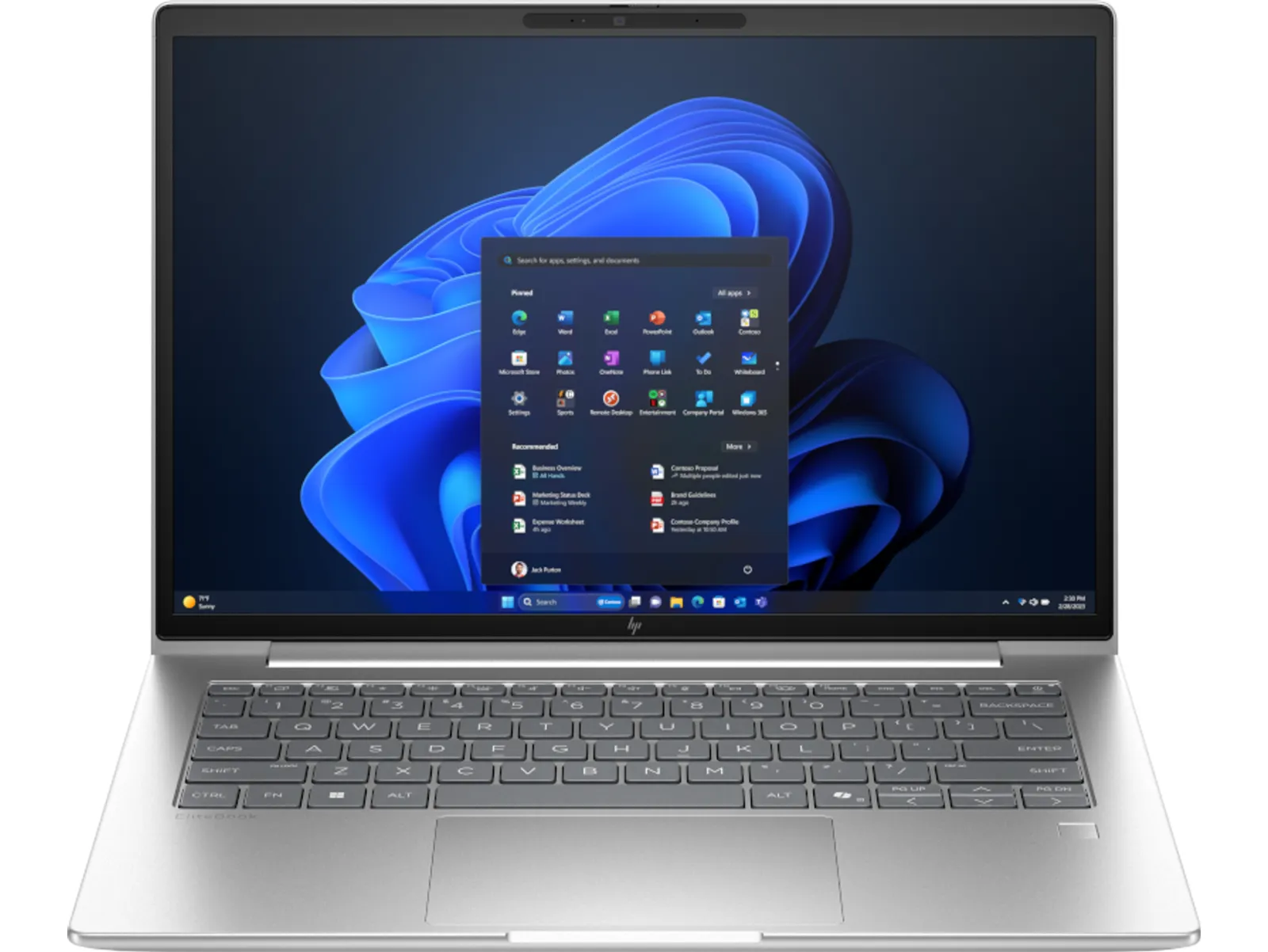 HP EliteBook 6 G1iR 14 inch Notebook PC, front view