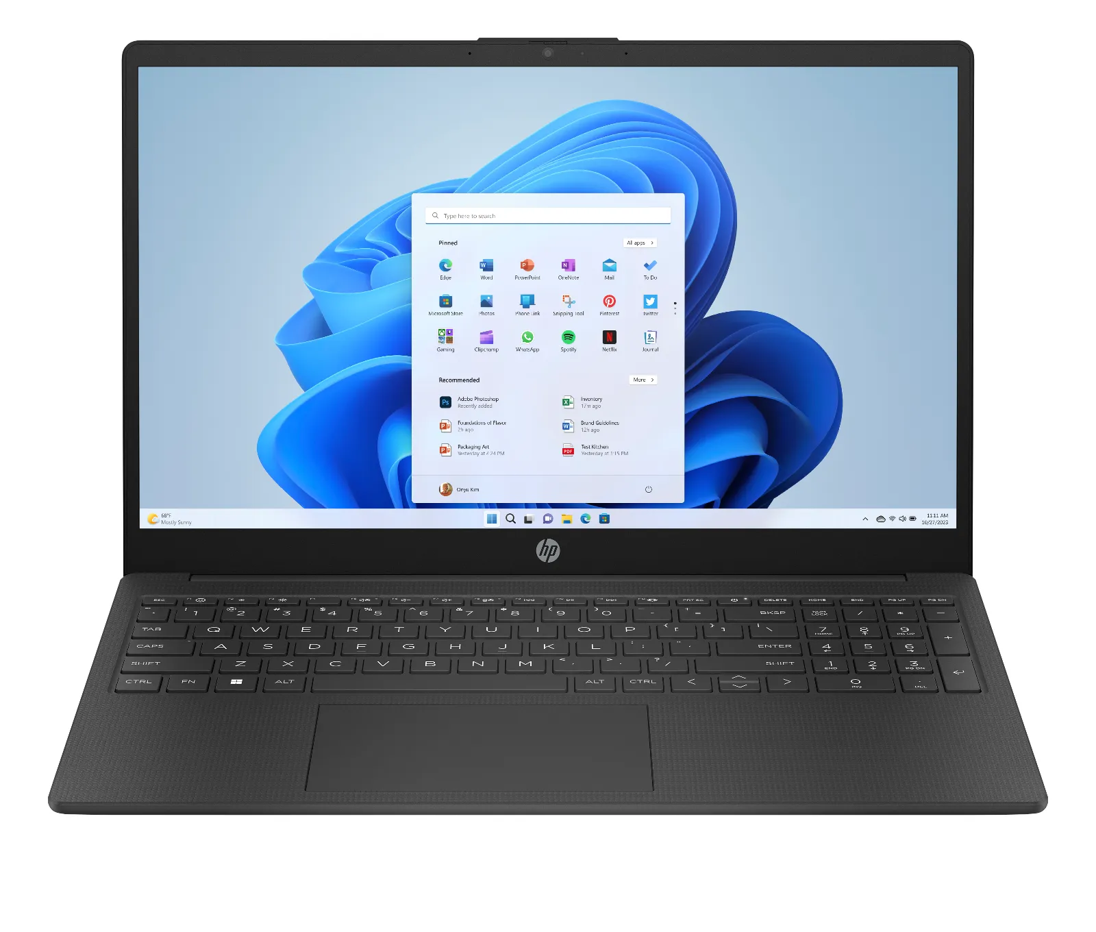 HP Laptop 15-fd0758TU, front view