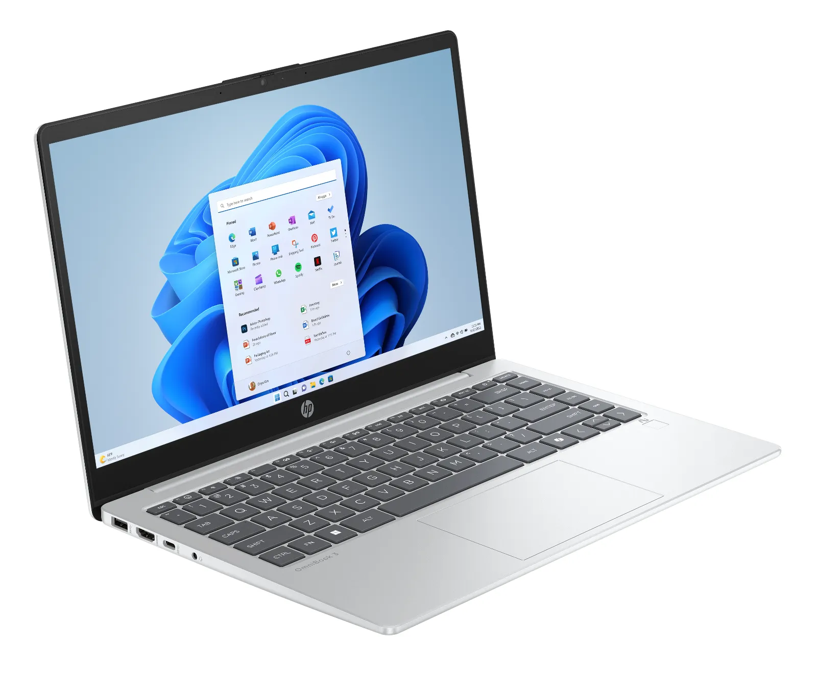 HP OmniBook 3 Laptop Next Gen AI 14-ha0005AU, right side view