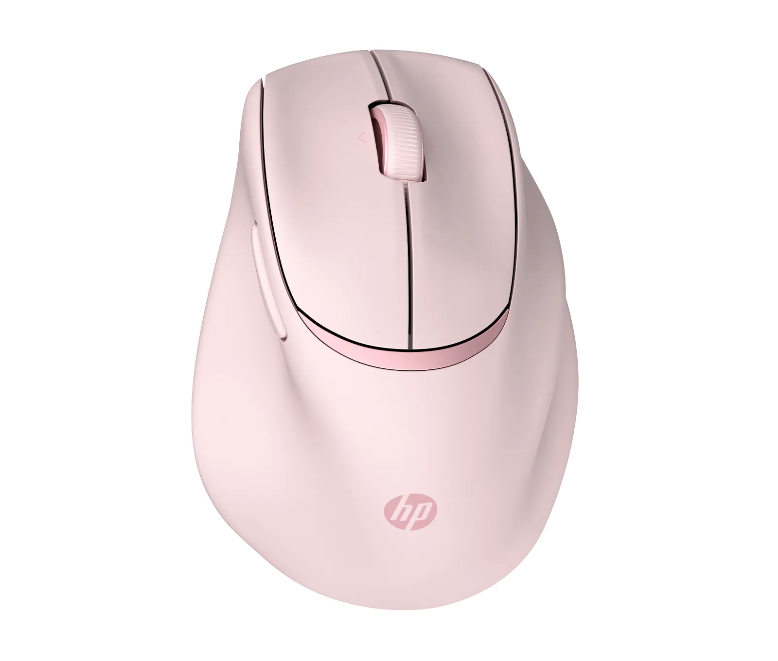 HP Tilt Ergonomic Pink Mouse 720M, top view