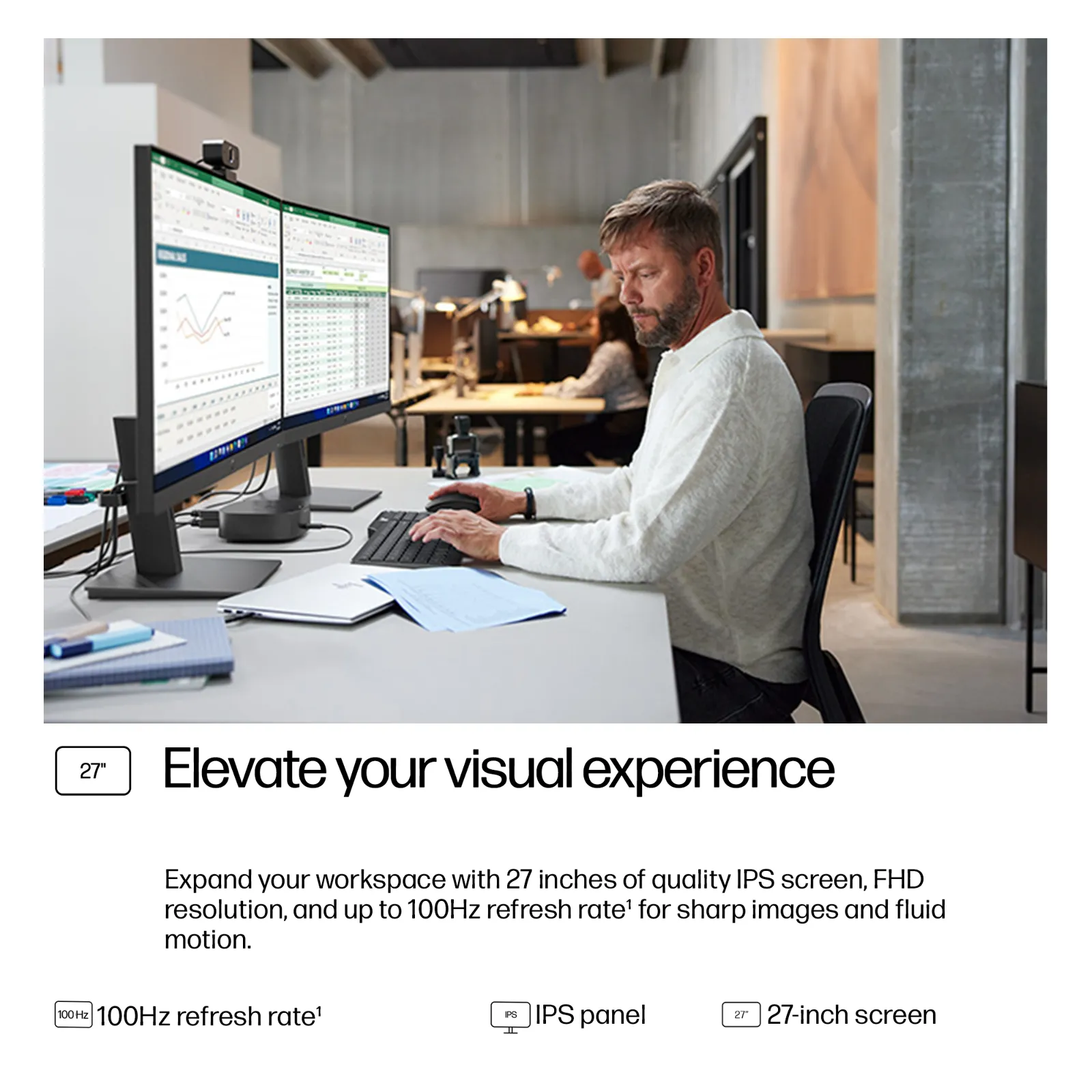 HP Series 3 Pro 27 inch FHD Monitor - 327ph computer monitor