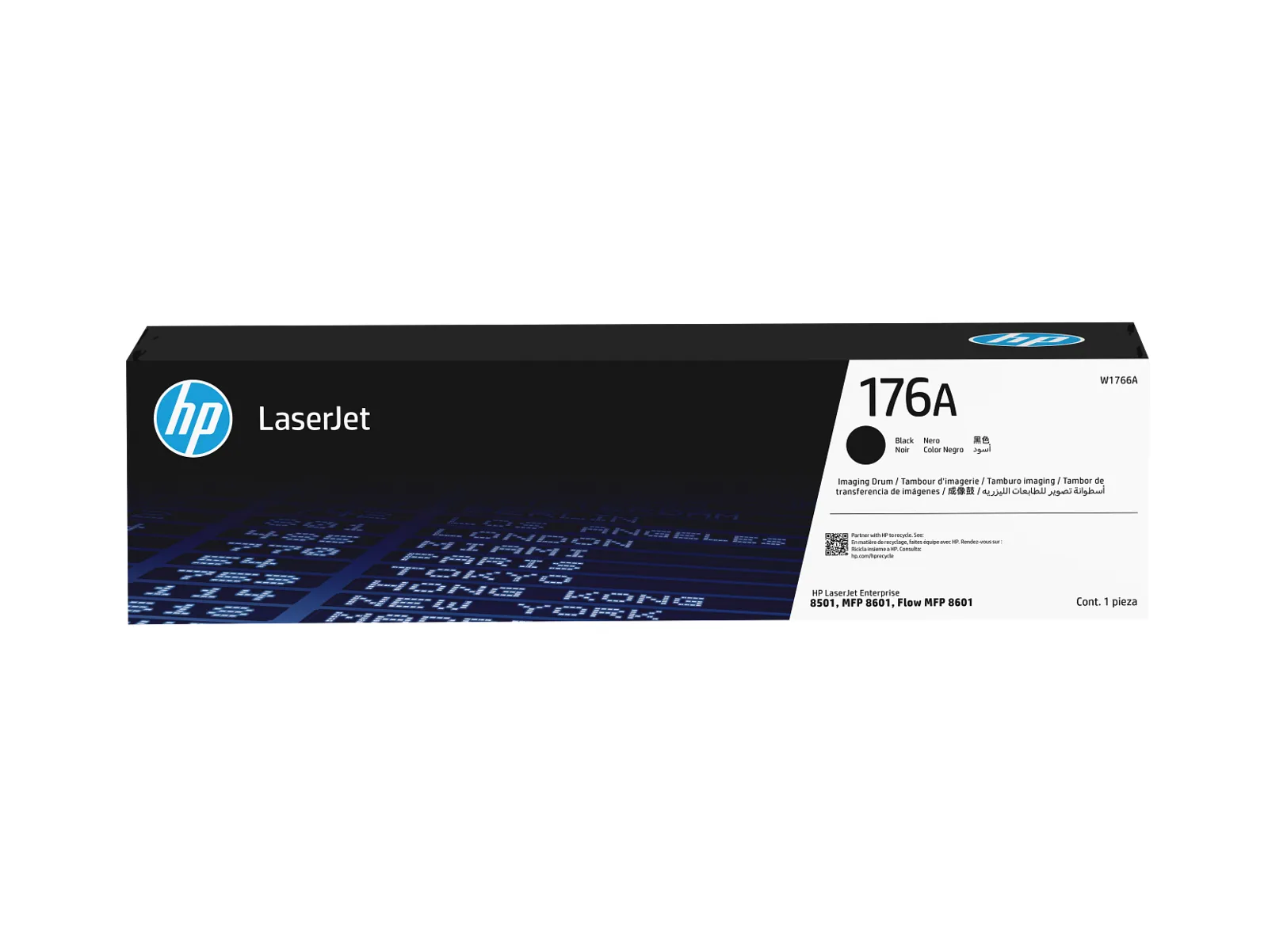HP 176A LaserJet Black Original Imaging Drum, front view