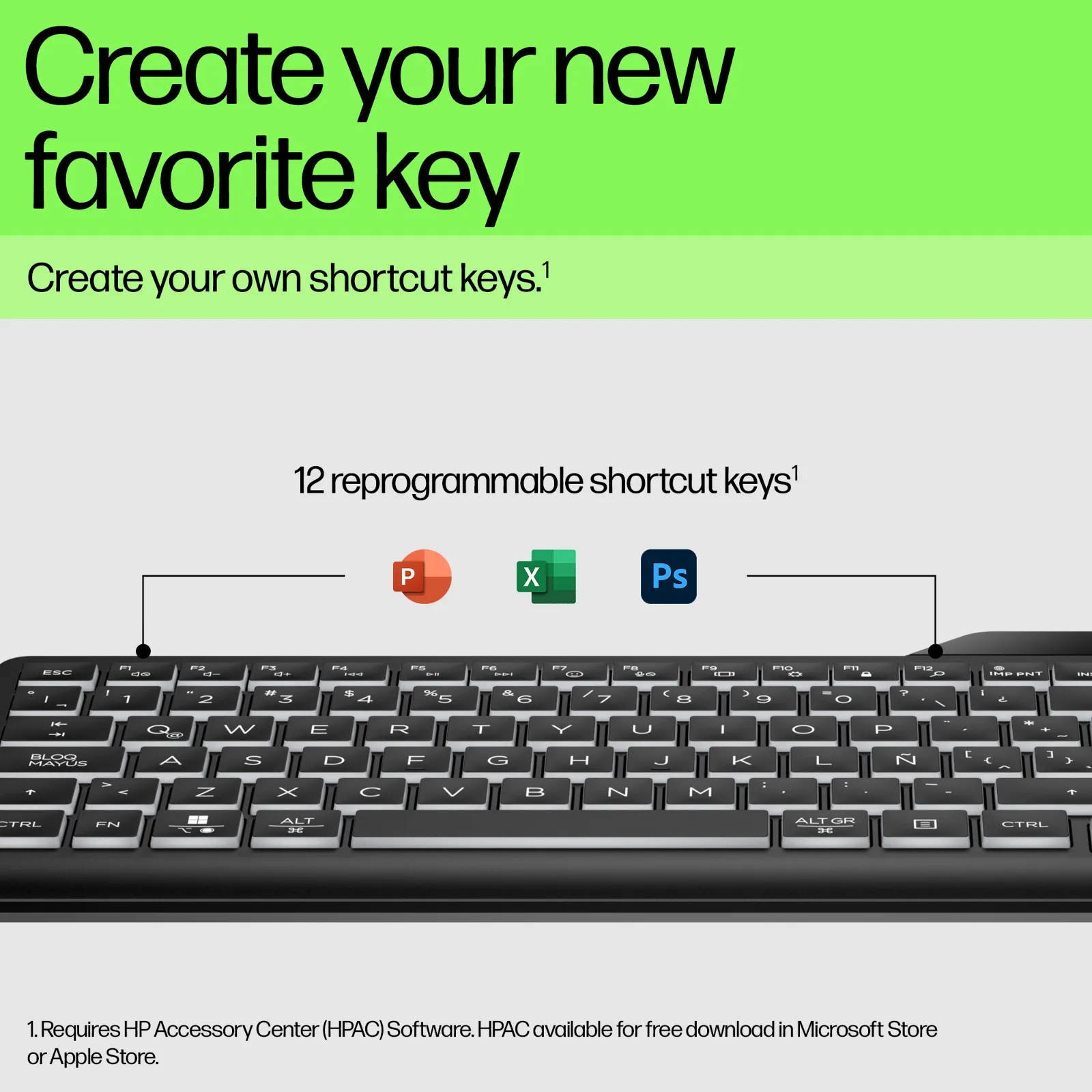 HP 405 Backlit Wired keyboard