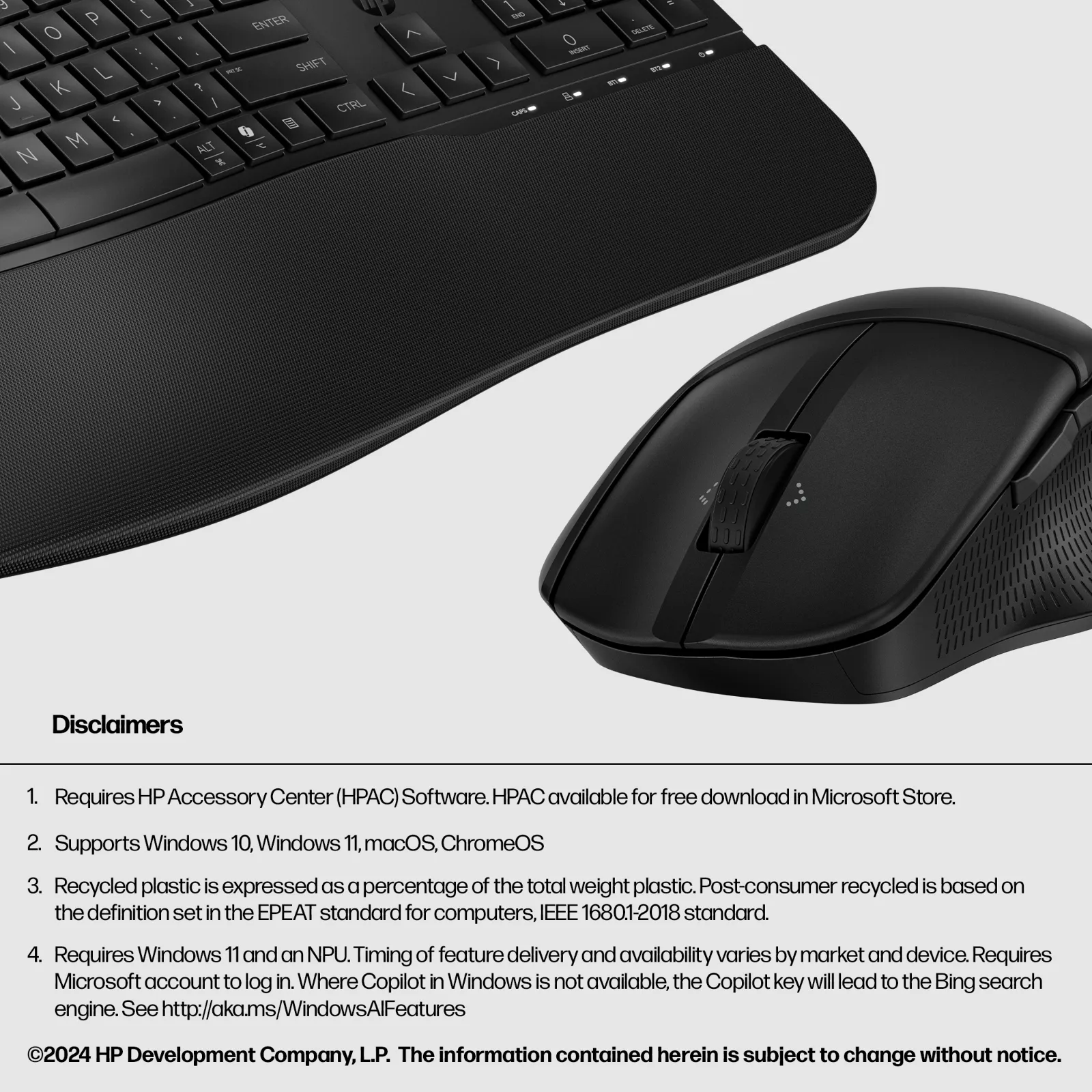 HP 685 Comfort Dual-Mode and Mouse Combo keyboard