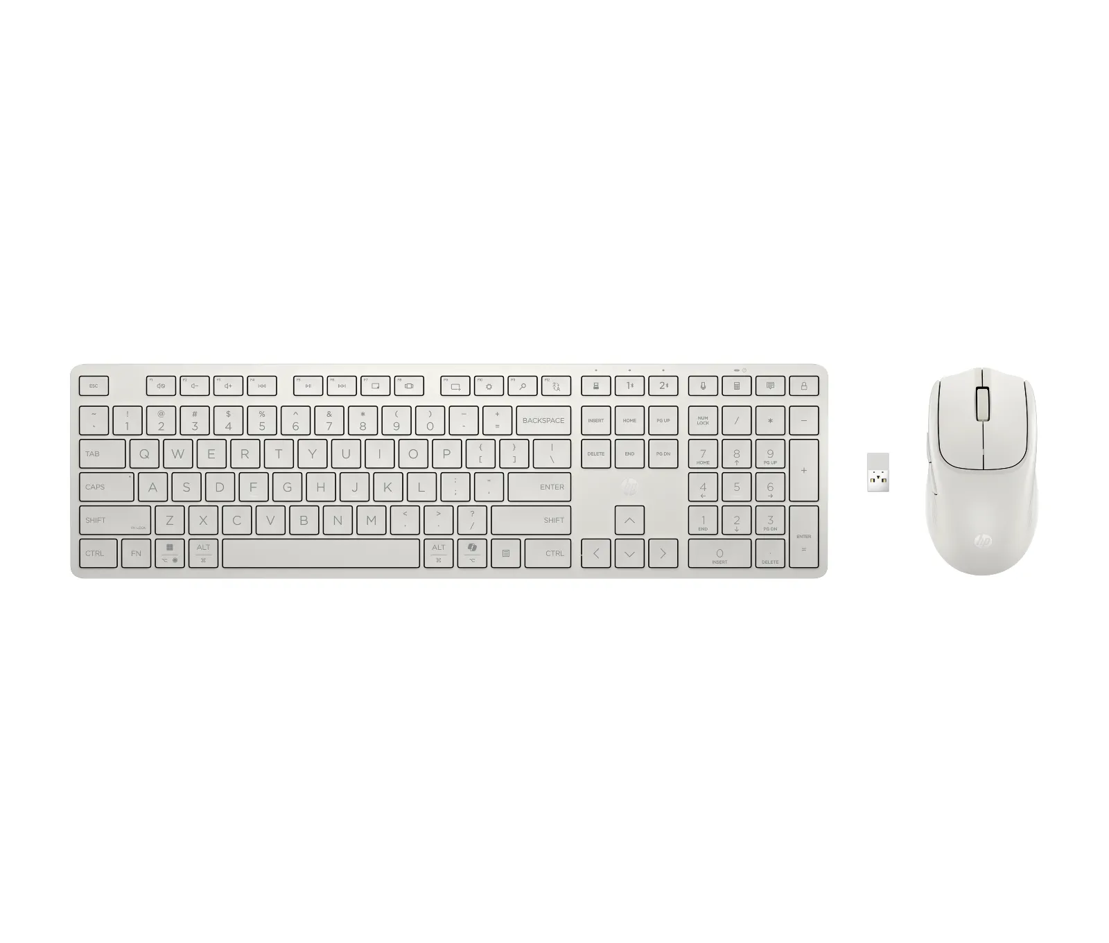 HP Multi-Device Dual-Mode Mouse and Keyboard Combo 490C, top view
