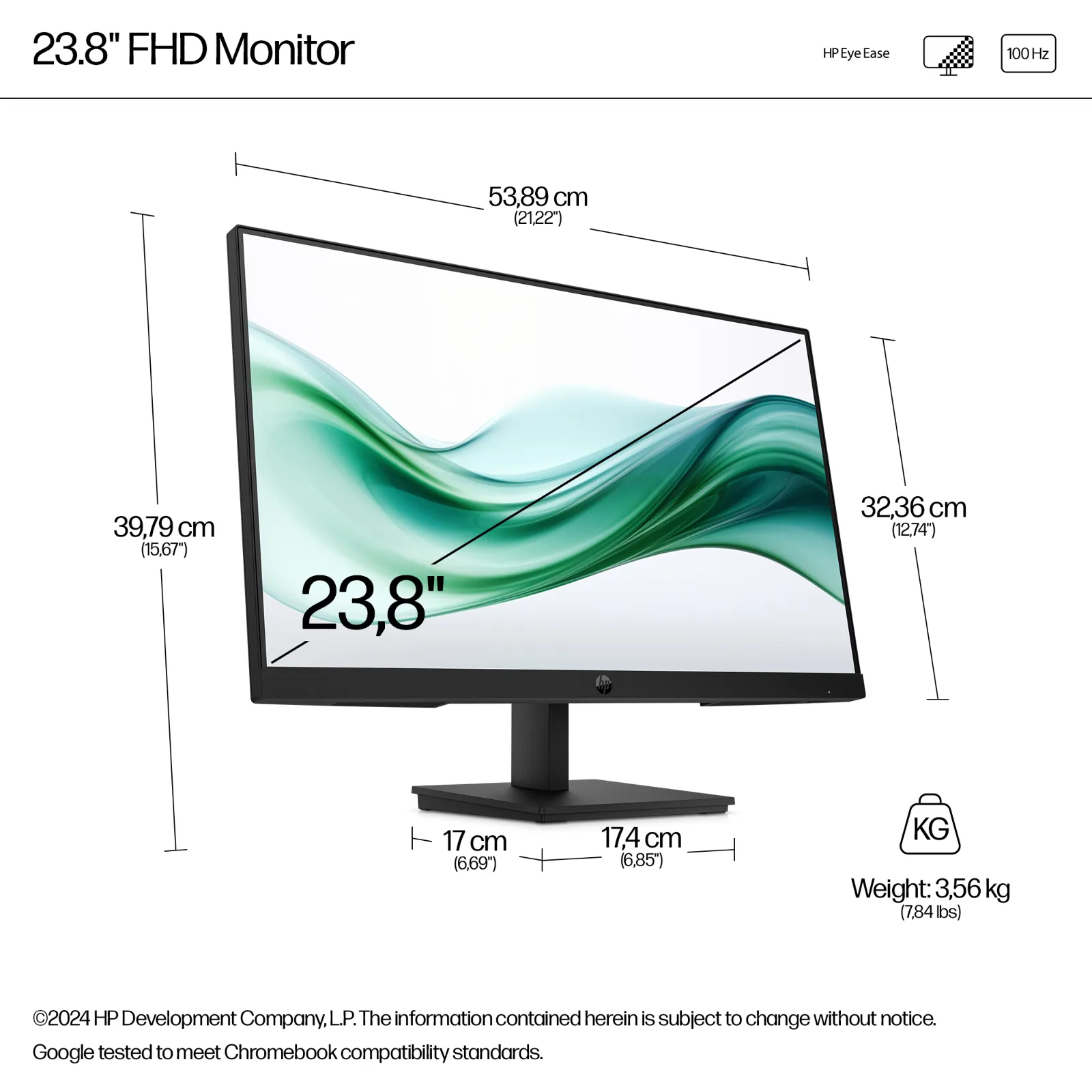 HP Series 3 Pro 23.8 inch FHD Monitor - 324pv computer monitor