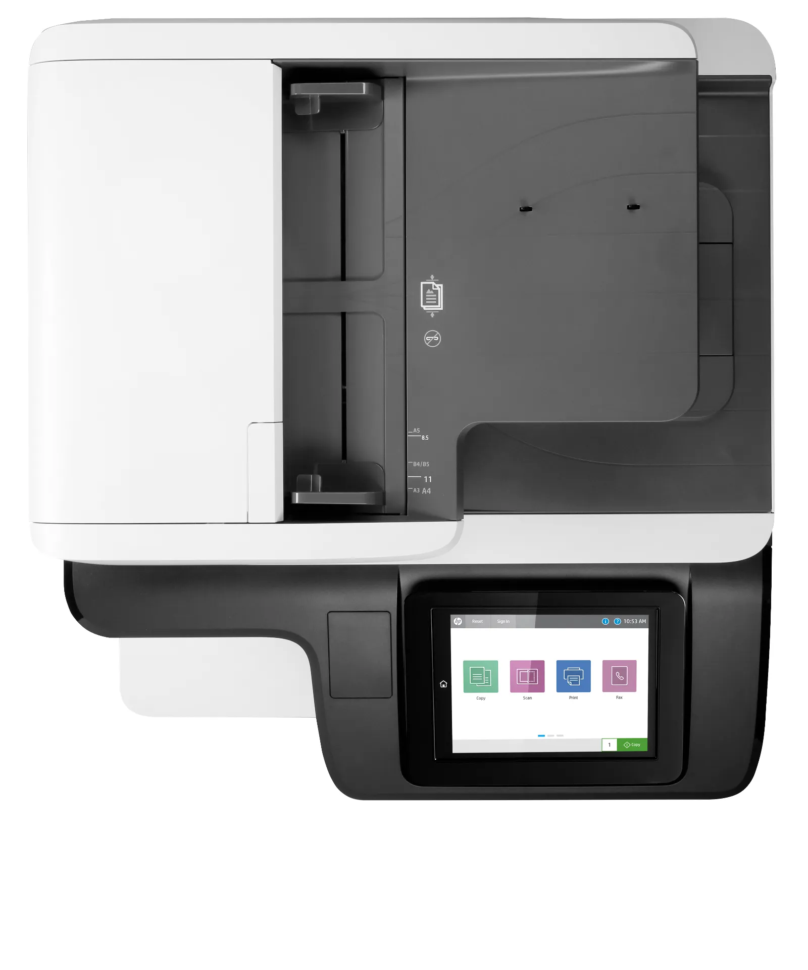 HP Color LaserJet Enterprise Flow MFP M776z, top view