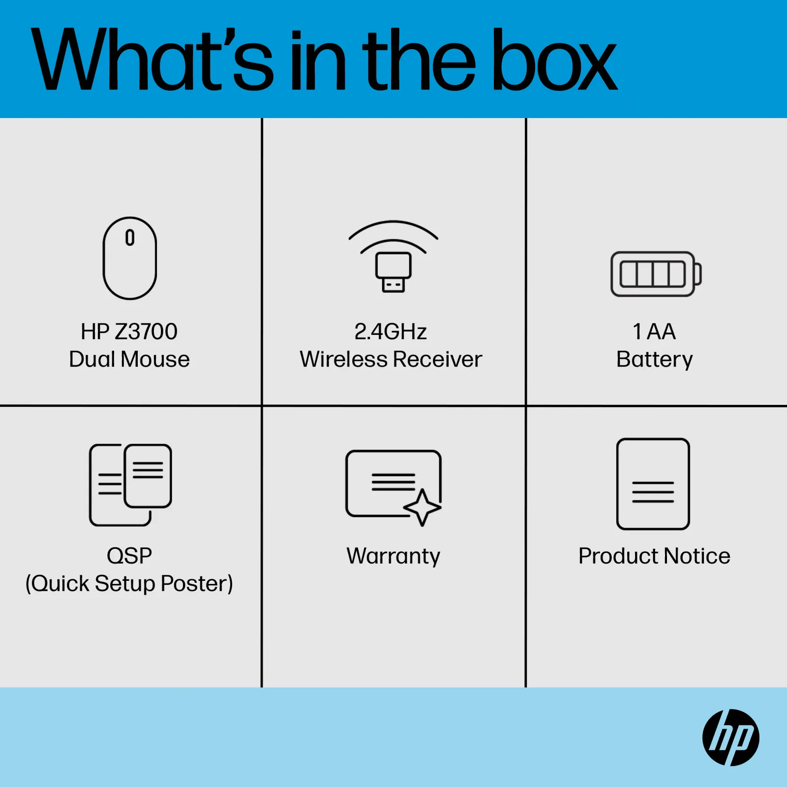 HP Z3700 Dual Black Wireless mouse