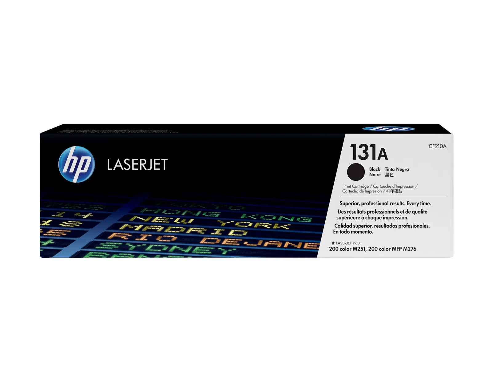 HP 131A Black Original LaserJet Toner Cartridge, front view