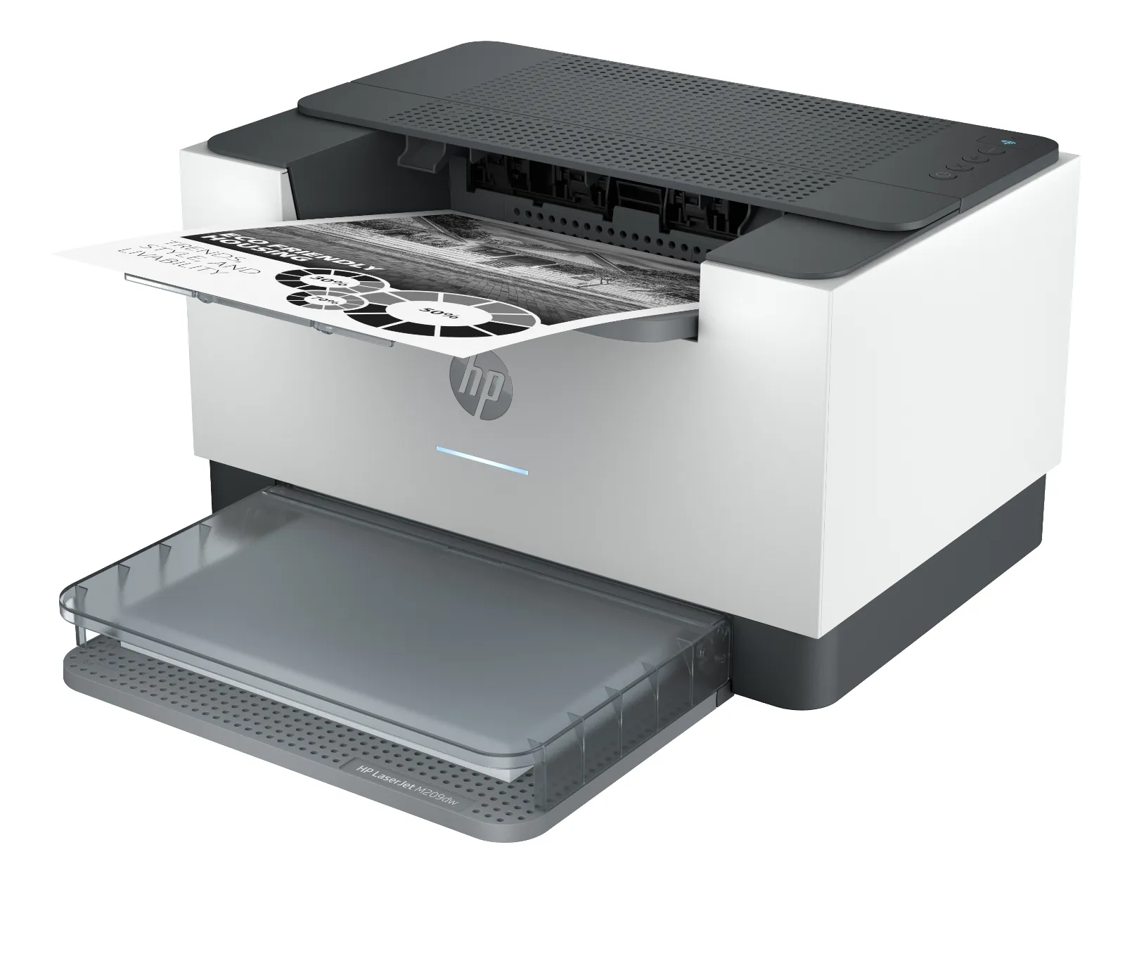 HP LaserJet M209dw Printer, left side view