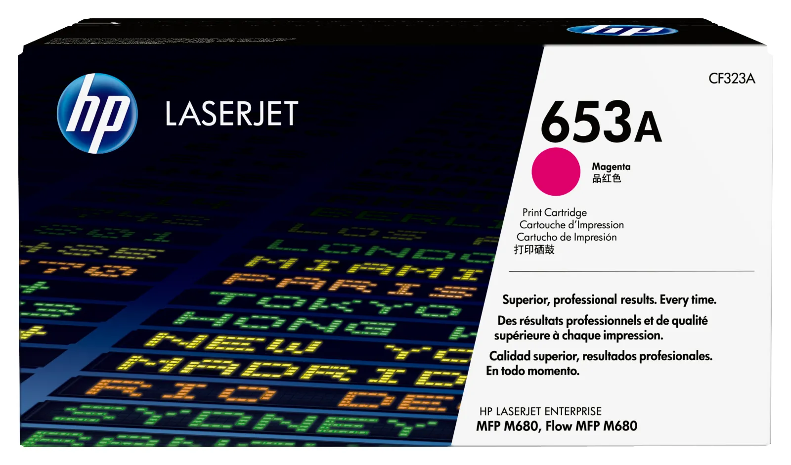 HP 653A Magenta Original LaserJet Toner Cartridge, front view