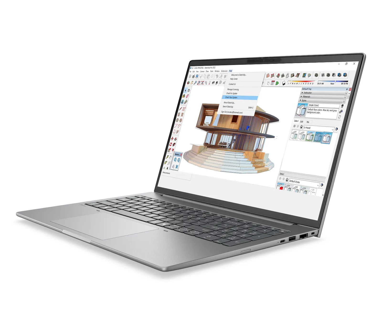 HP ZBook 8 G2a 16 inch Mobile Workstation PC, left side view