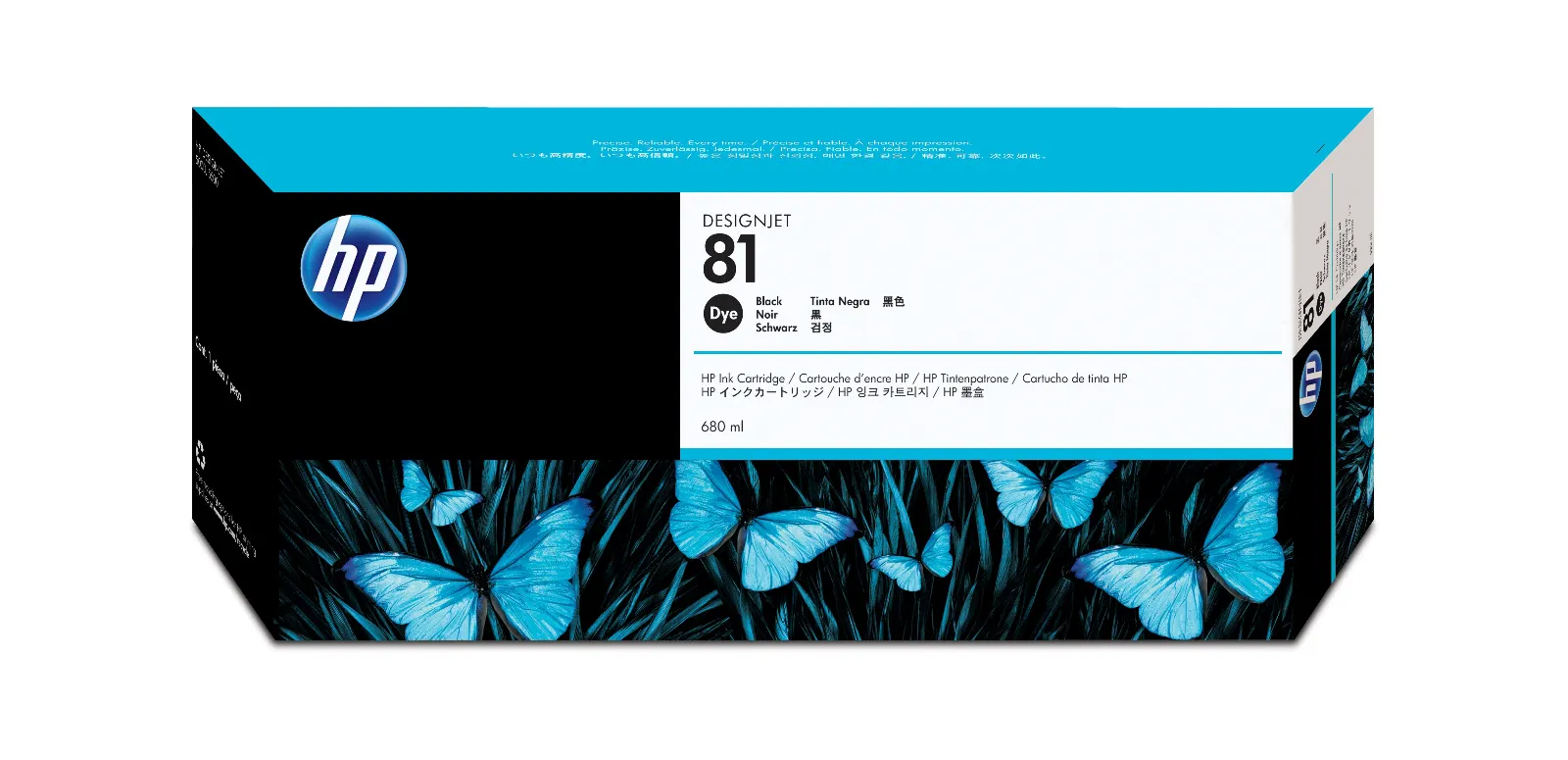 HP 81 680-ml Black DesignJet Dye Ink Cartridge print head