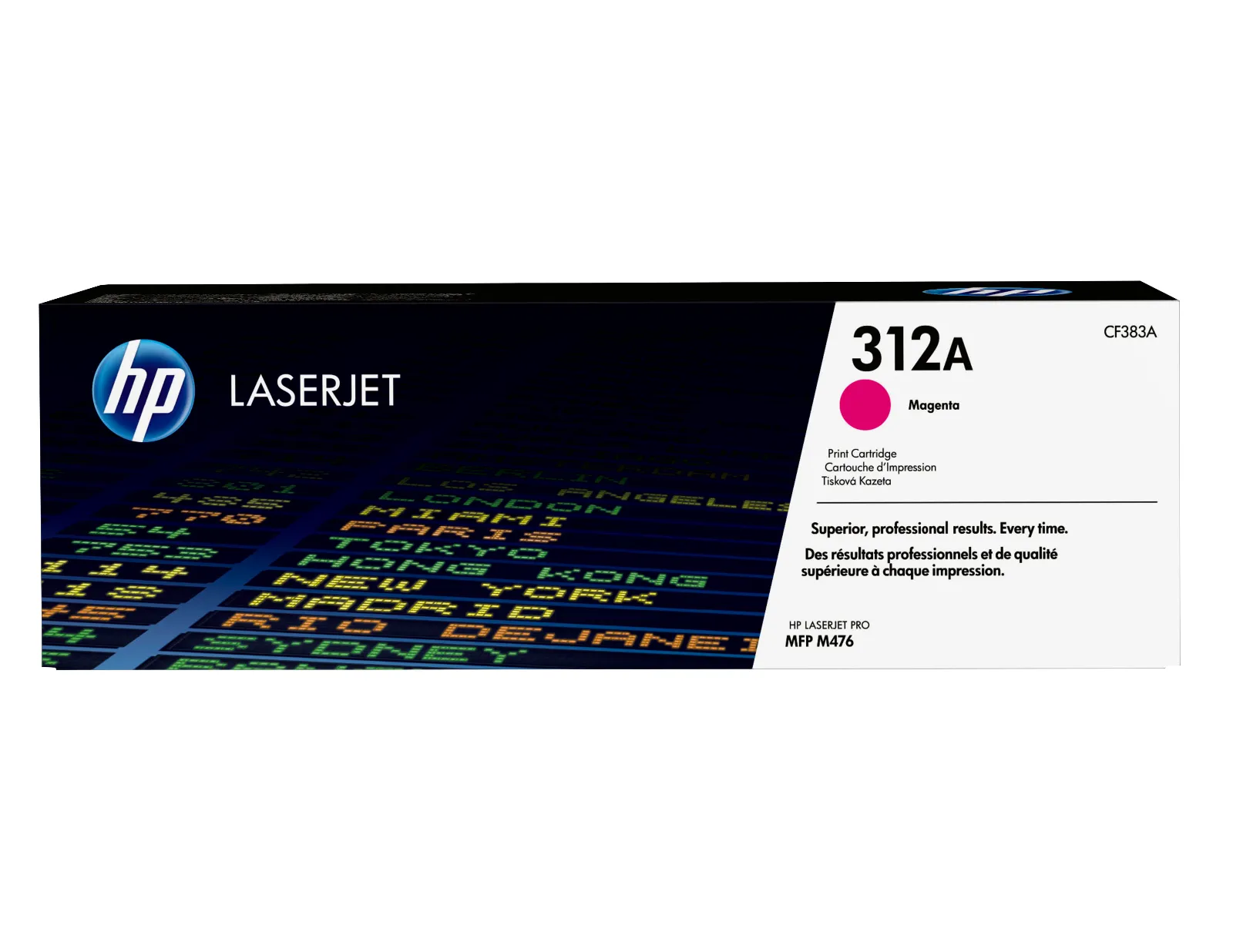 HP 312A Magenta LaserJet Toner Cartridge, front view
