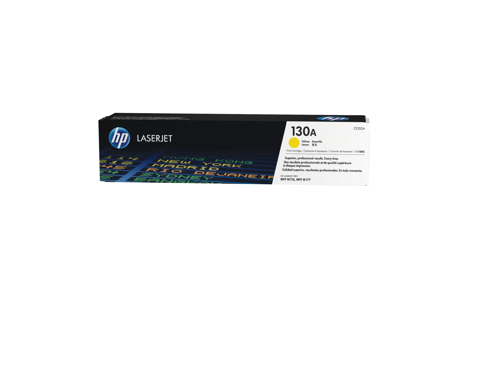 HP 130A Yellow Original LaserJet Toner Cartridge, front view