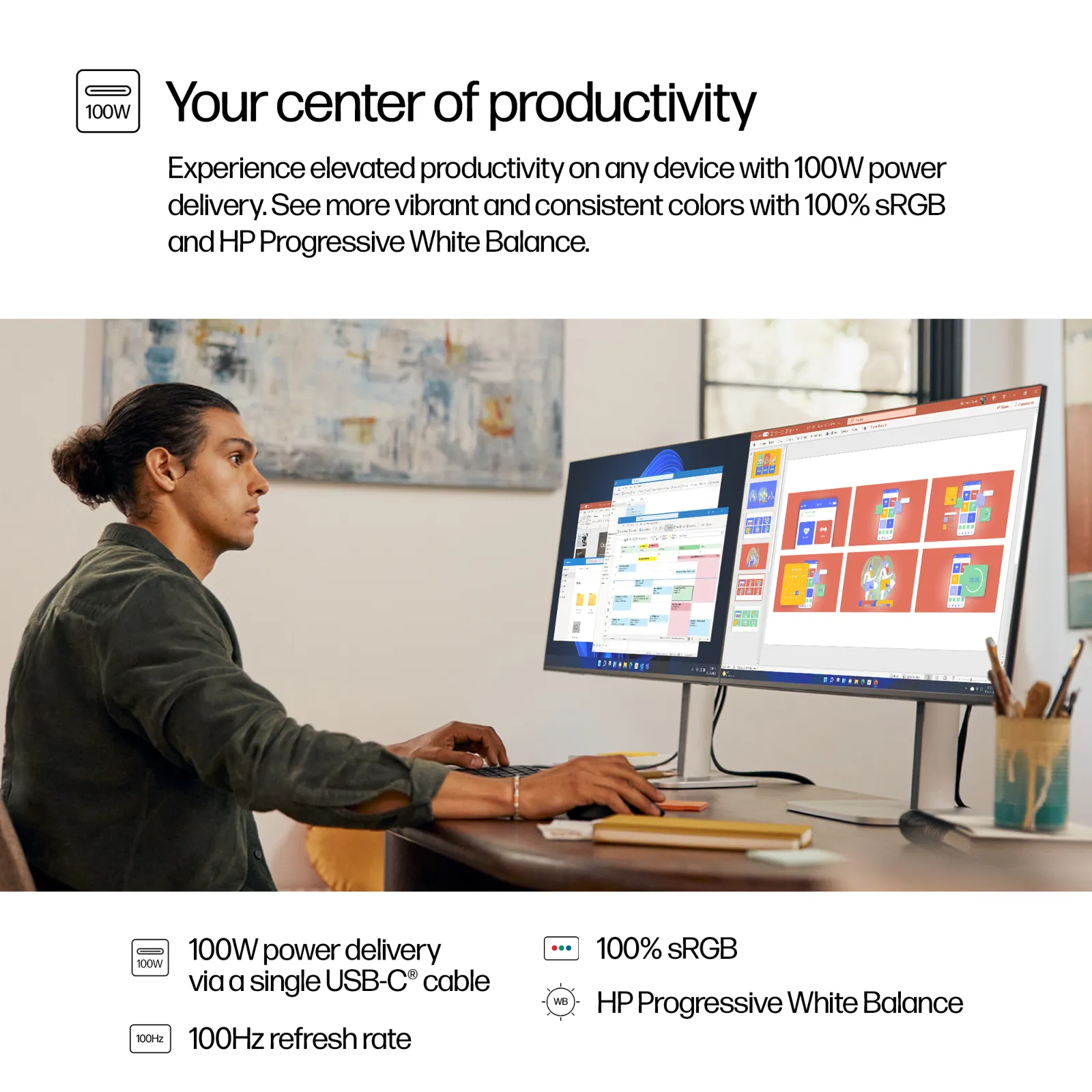 HP Series 5 Pro 27 inch QHD USB-C Monitor - 527pu computer monitor