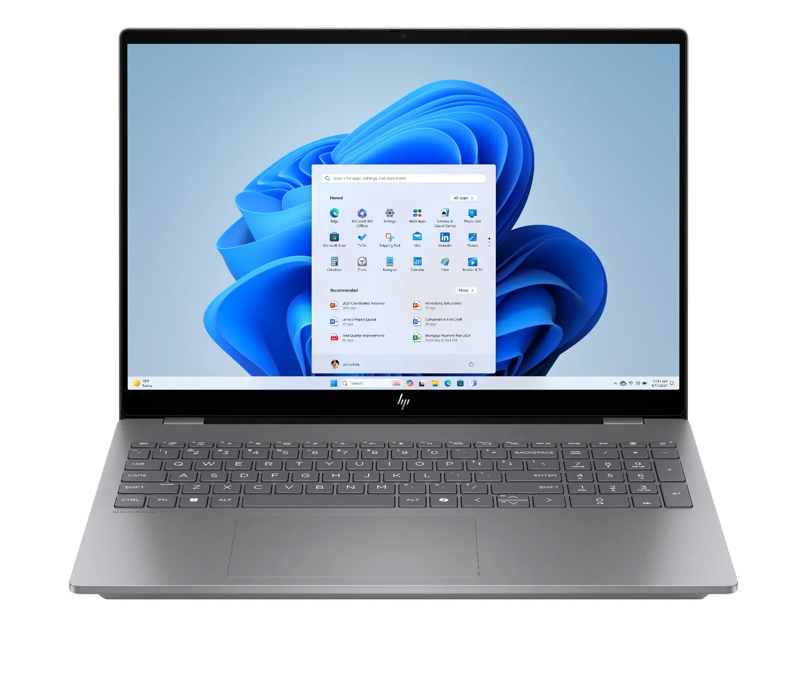 HP OmniBook 7 Laptop AI 16-ay0003TX, front view