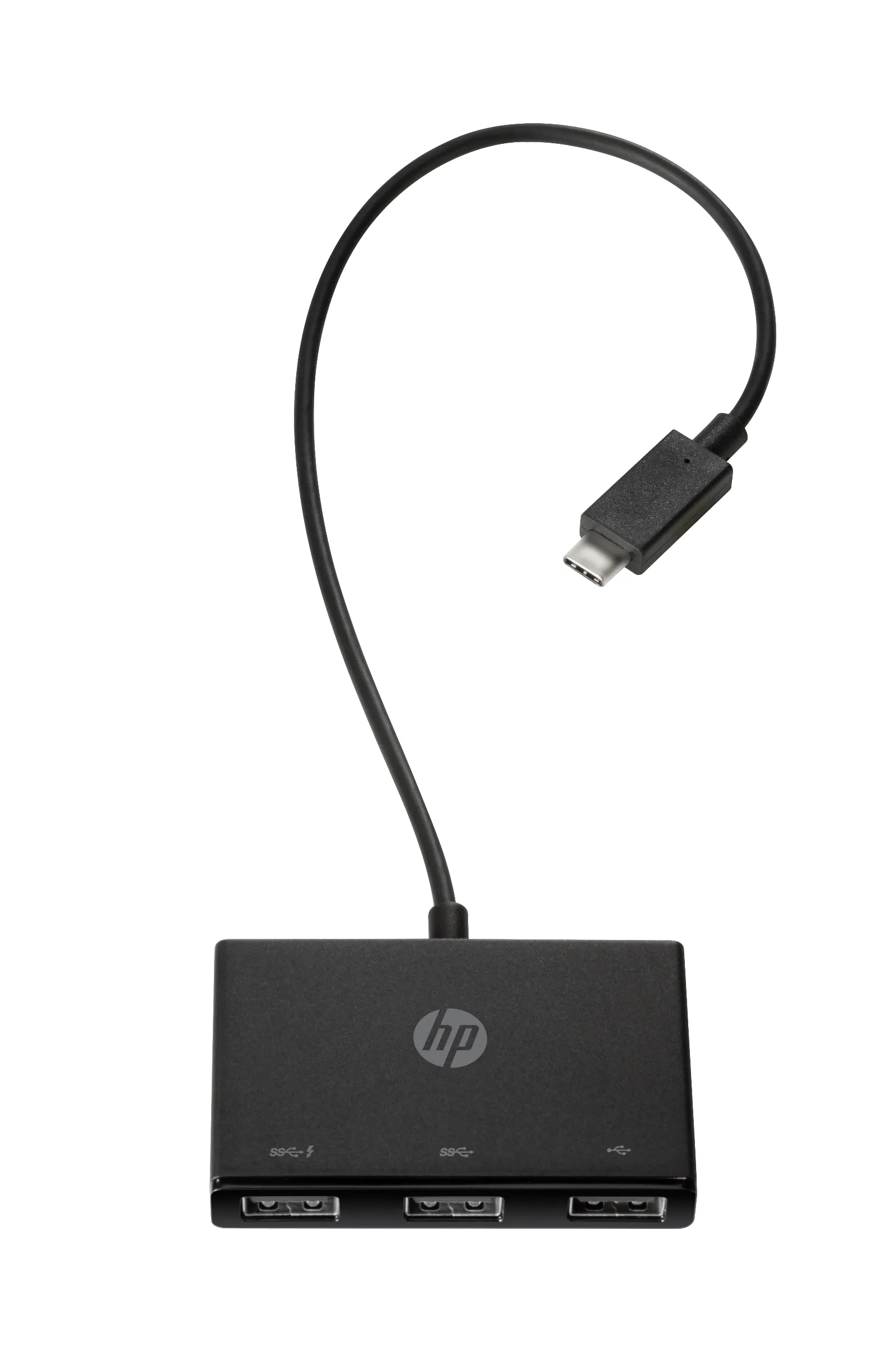 HP USB-C to USB-A Hub, top view