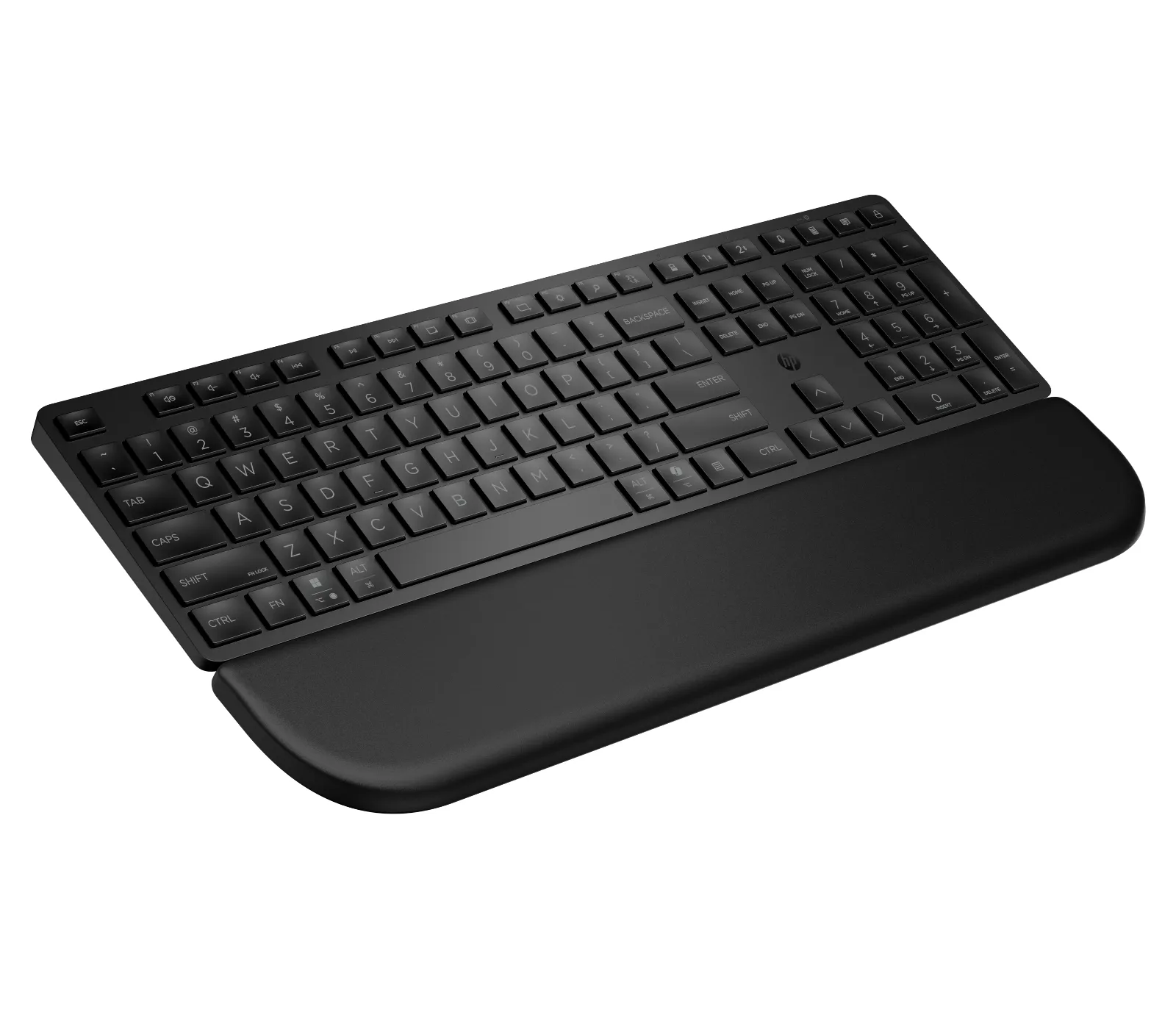 HP Multi-Device Dual-Mode Keyboard with Palm Rest 580K, right side view
