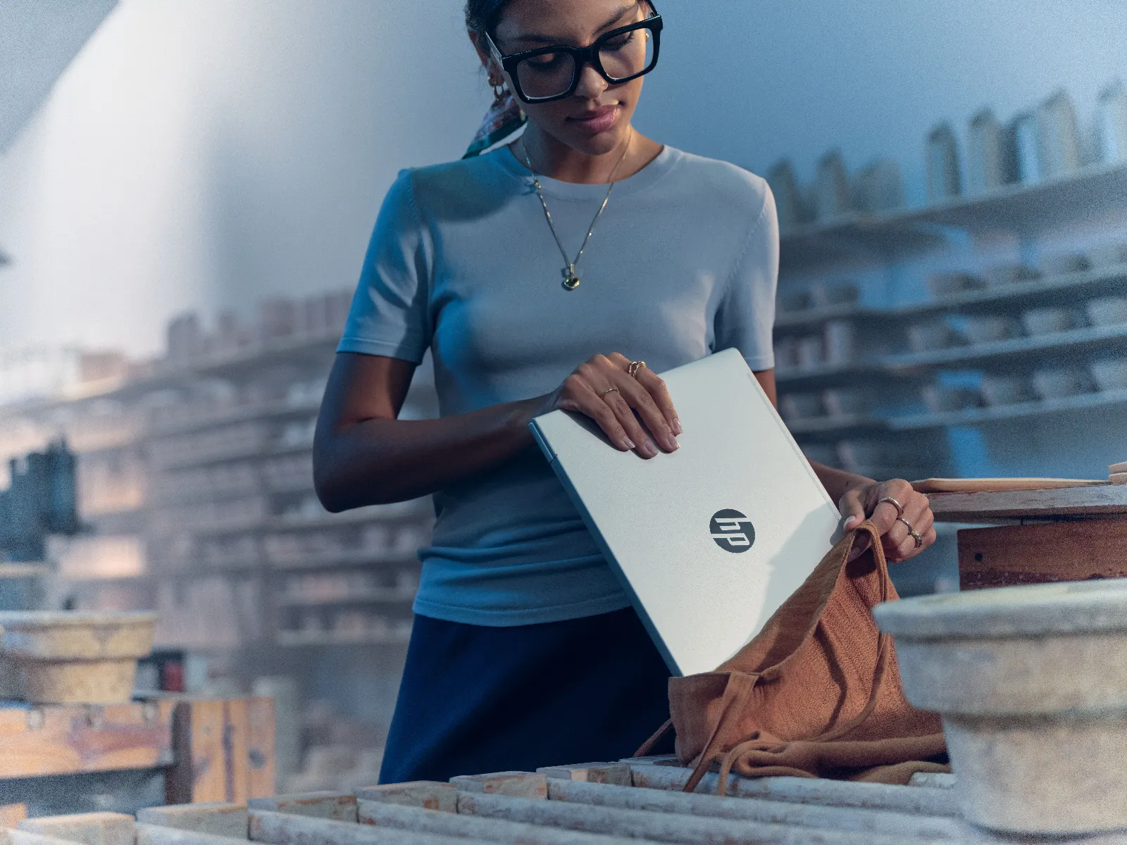 HP ProBook 4 G1a 14 inch Notebook AI PC, top view