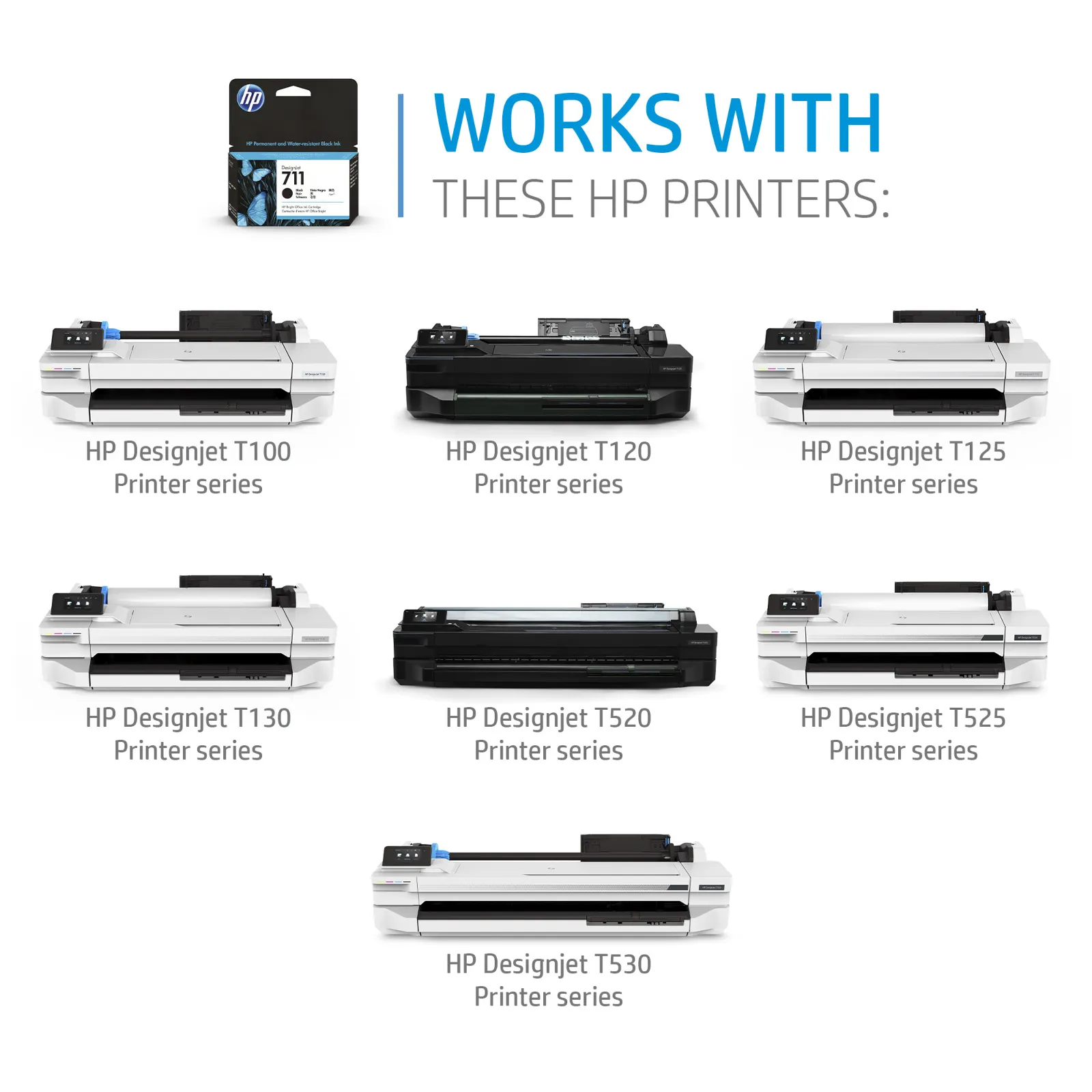 HP 711B 38ml Black DesignJet Ink Cartridge print head