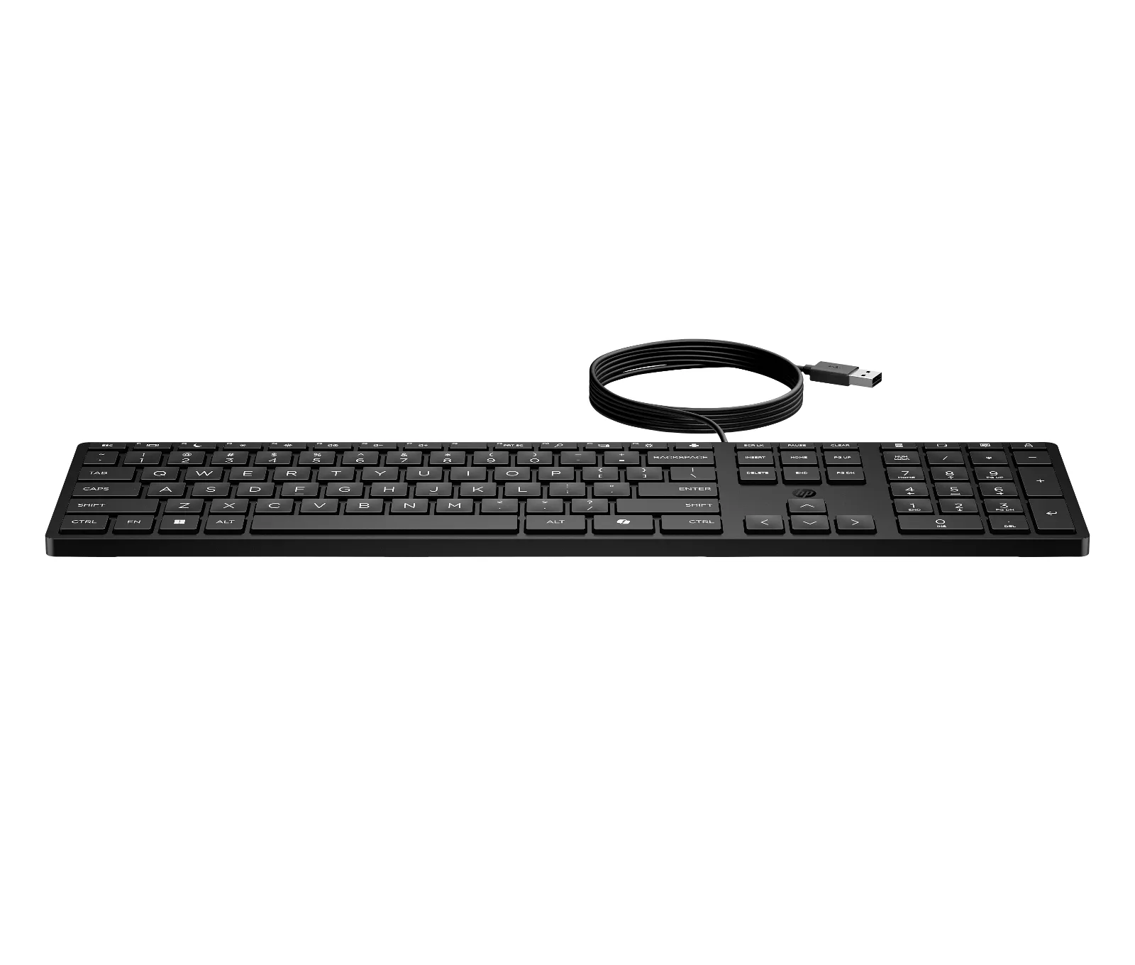 HP Wired Desktop 320K Keyboard, front view