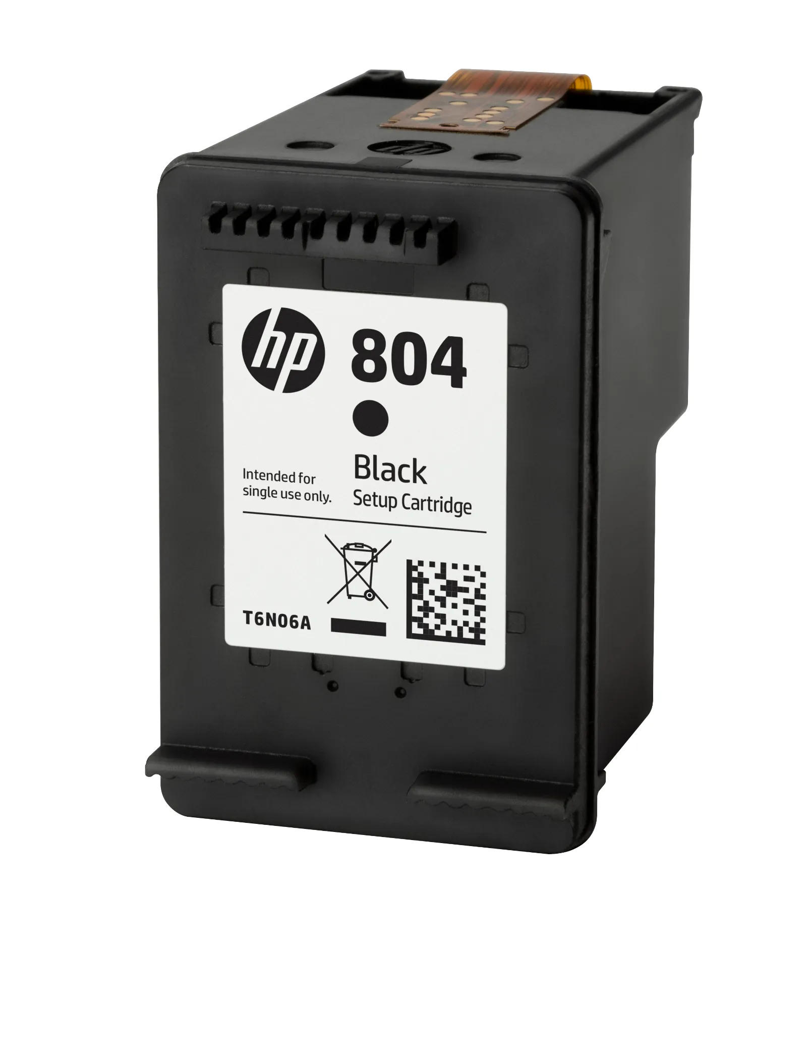 HP 804 Black Original Ink Cartridge, left side view