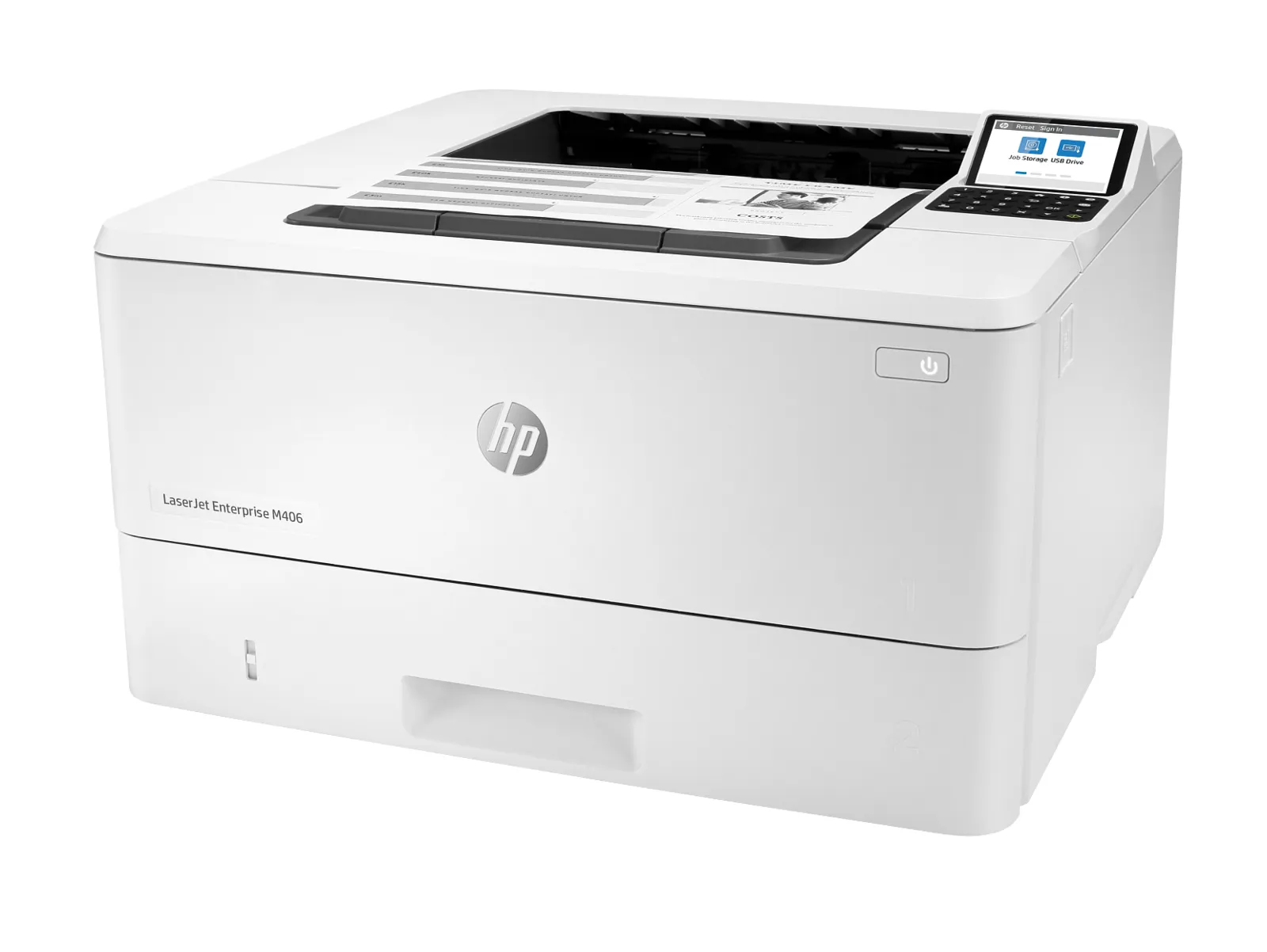 HP LaserJet Enterprise M406dn, left side view