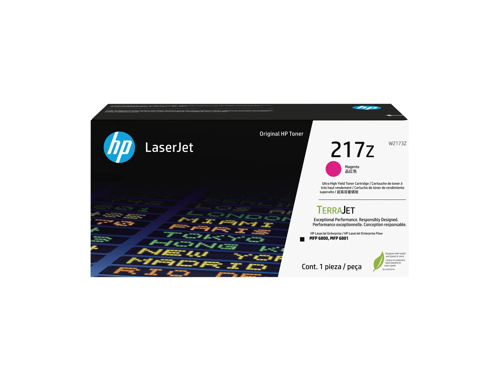 HP 217Z Ultra High Yield Magenta Original LaserJet Toner Cartridge, front view