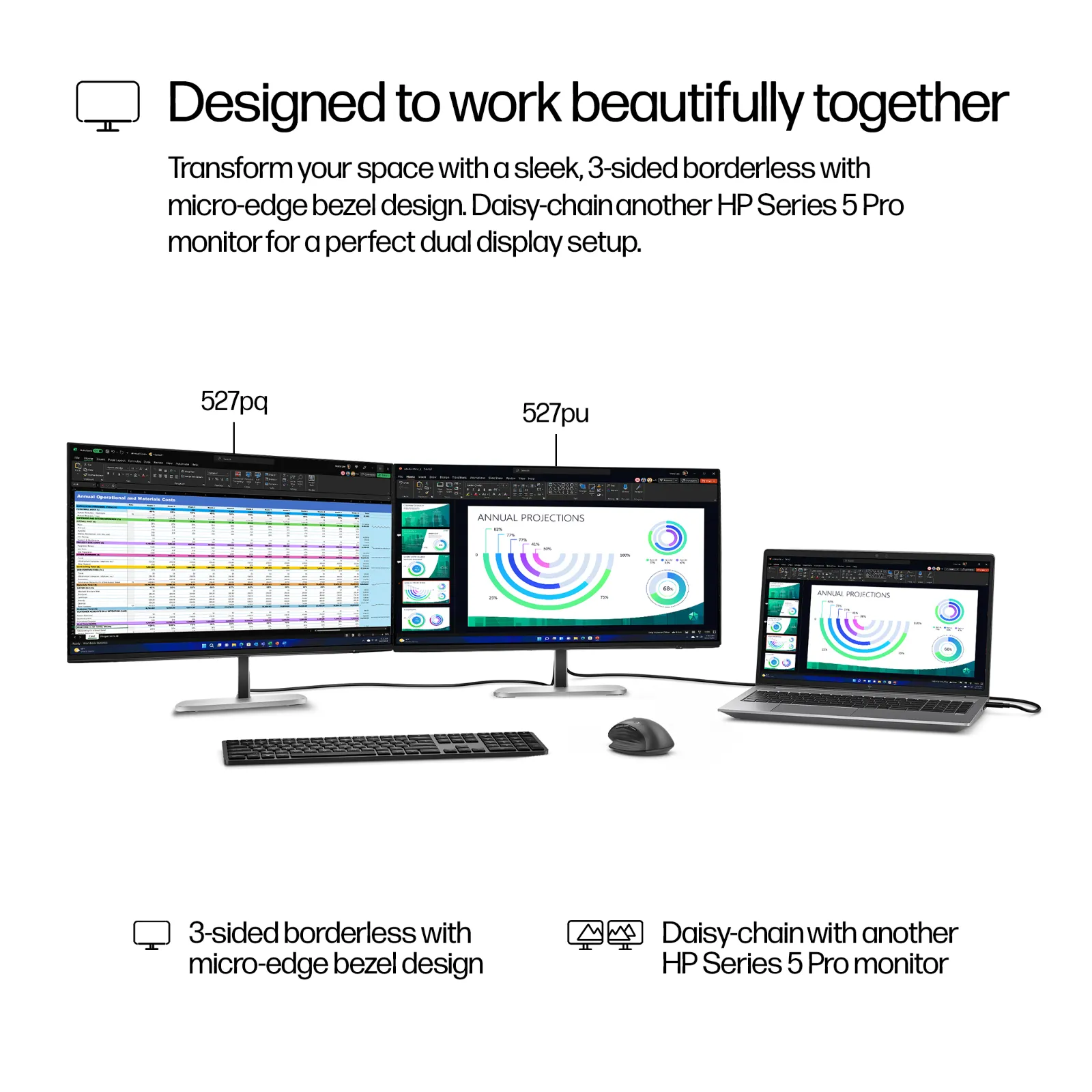 HP Series 5 Pro 27 inch QHD USB-C Monitor - 527pu computer monitor