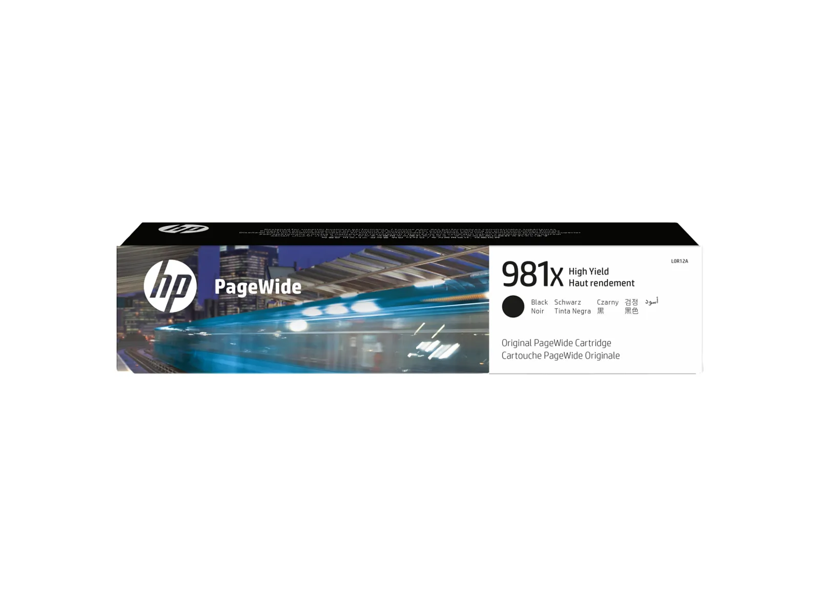 HP 981X High Yield Black Original PageWide Cartridge, front view