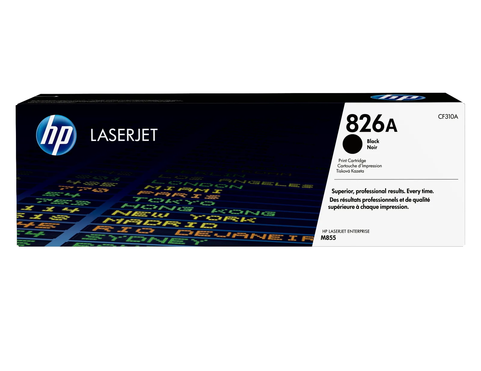 HP 826A Black Original LaserJet Toner Cartridge, front view