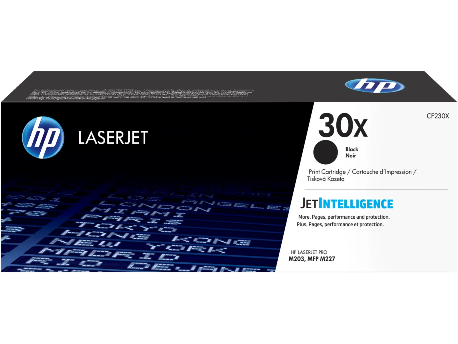 HP 30X High Yield Black Original LaserJet Toner Cartridge, front view