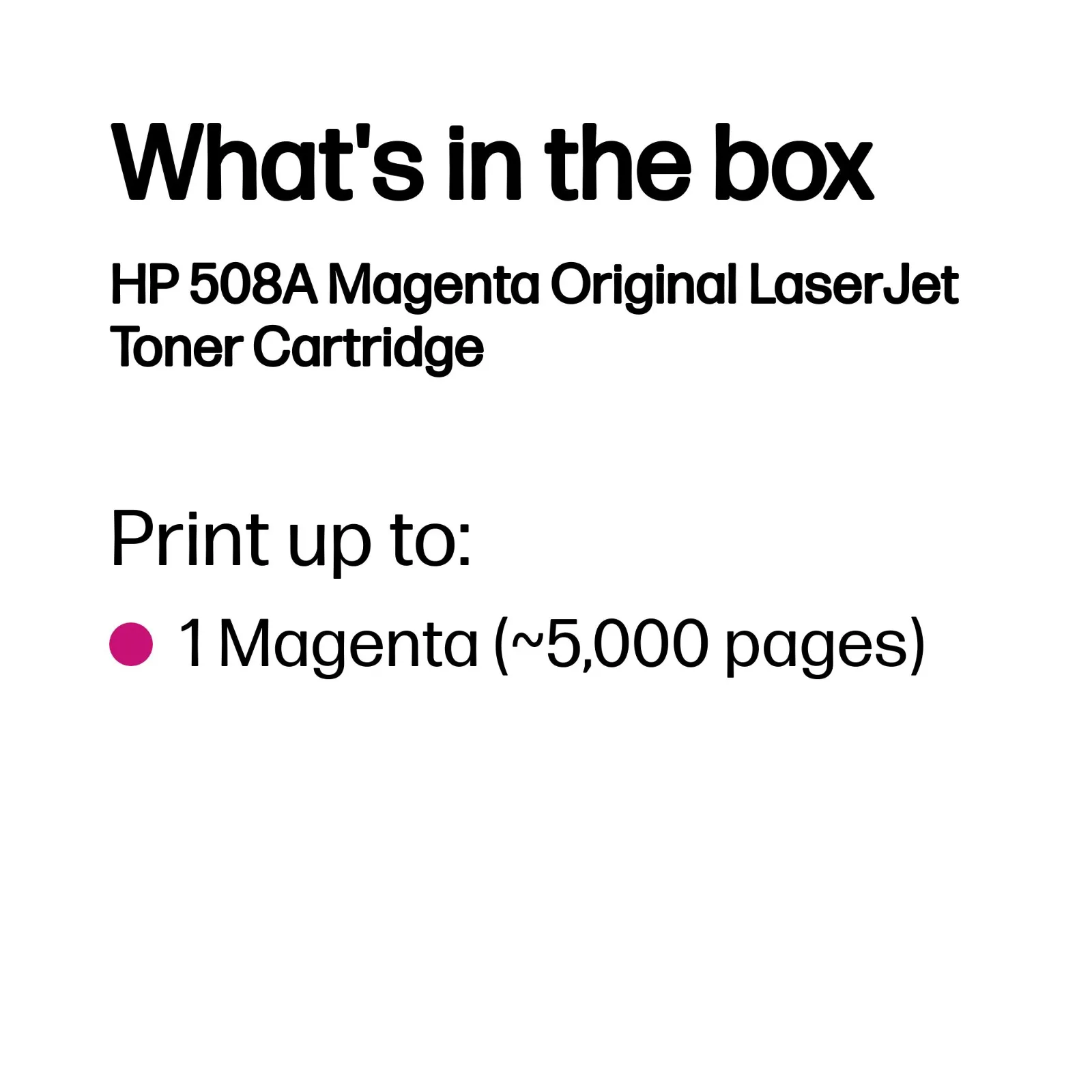 HP 508A Magenta Original LaserJet toner cartridge