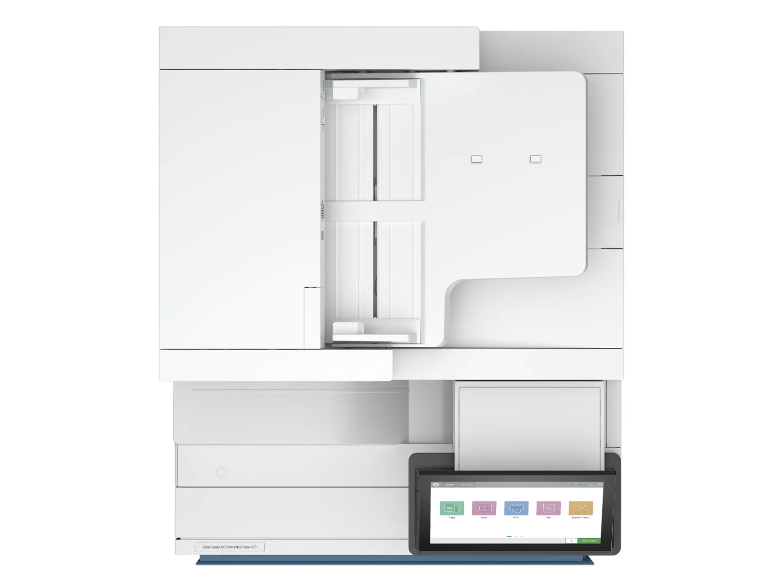 HP Color LaserJet Enterprise Flow MFP 8801z, top view