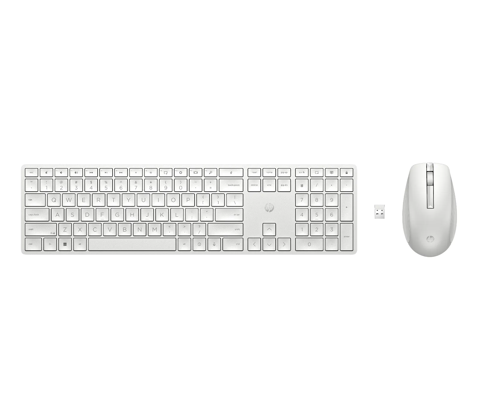 HP 650 Wireless Keyboard and Mouse Combo, top view