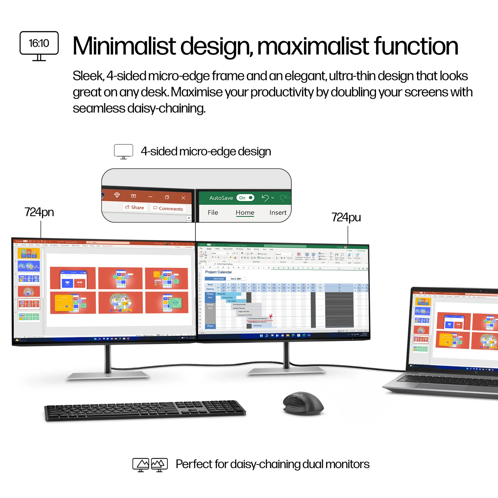 HP Series 7 Pro 24 inch WUXGA Monitor - 724pn computer monitor